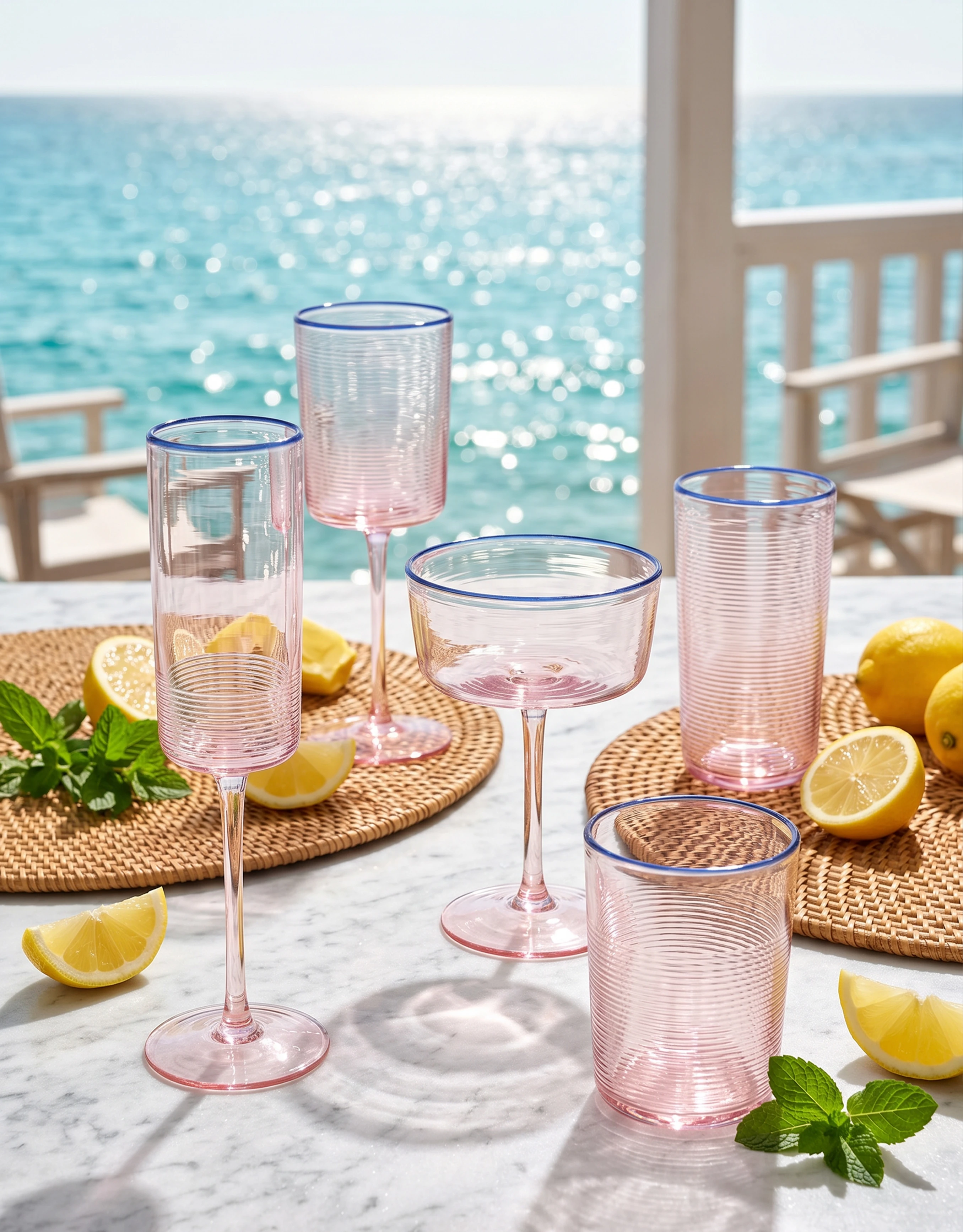 Glass Drinkware Set