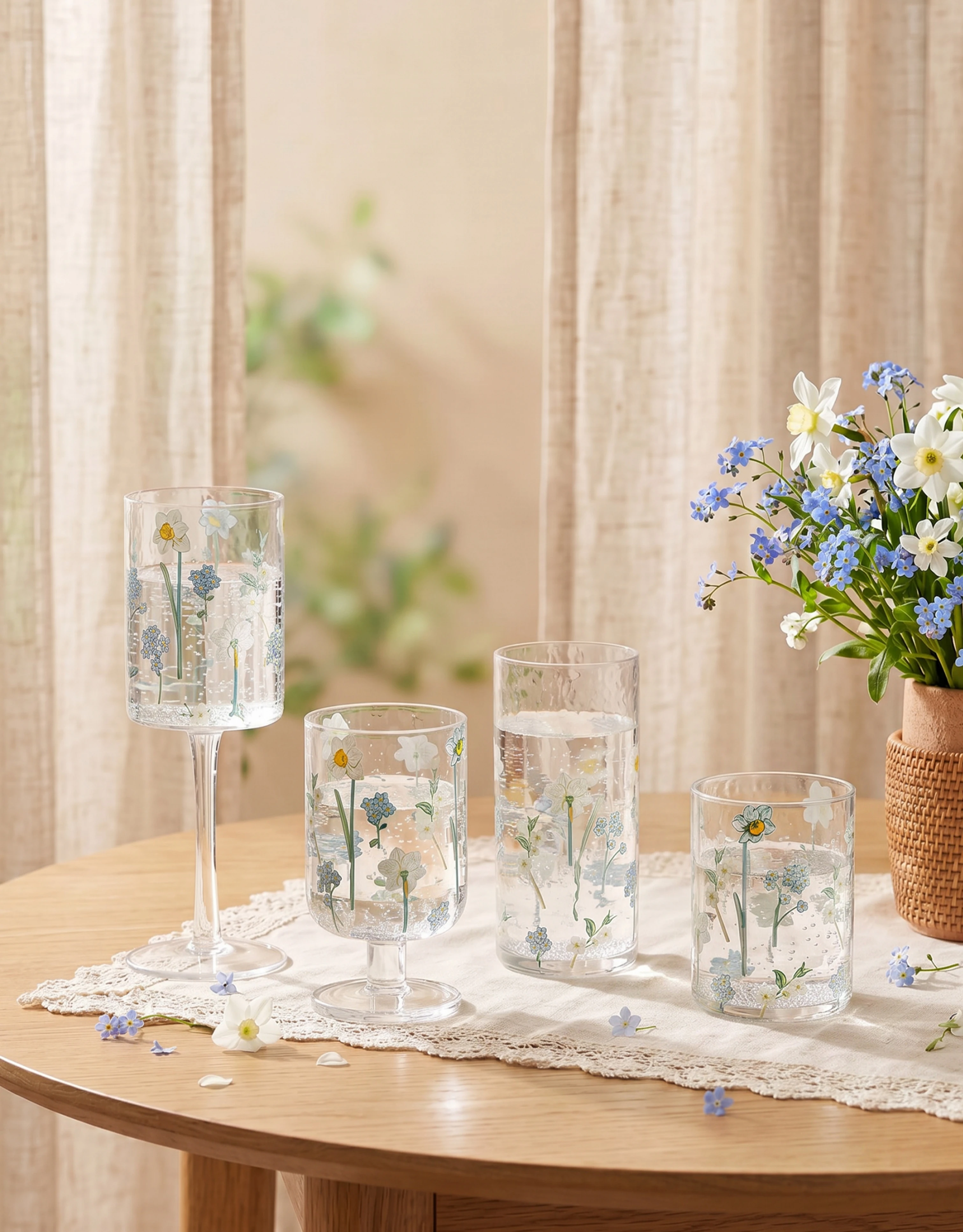 Glass Drinkware Set