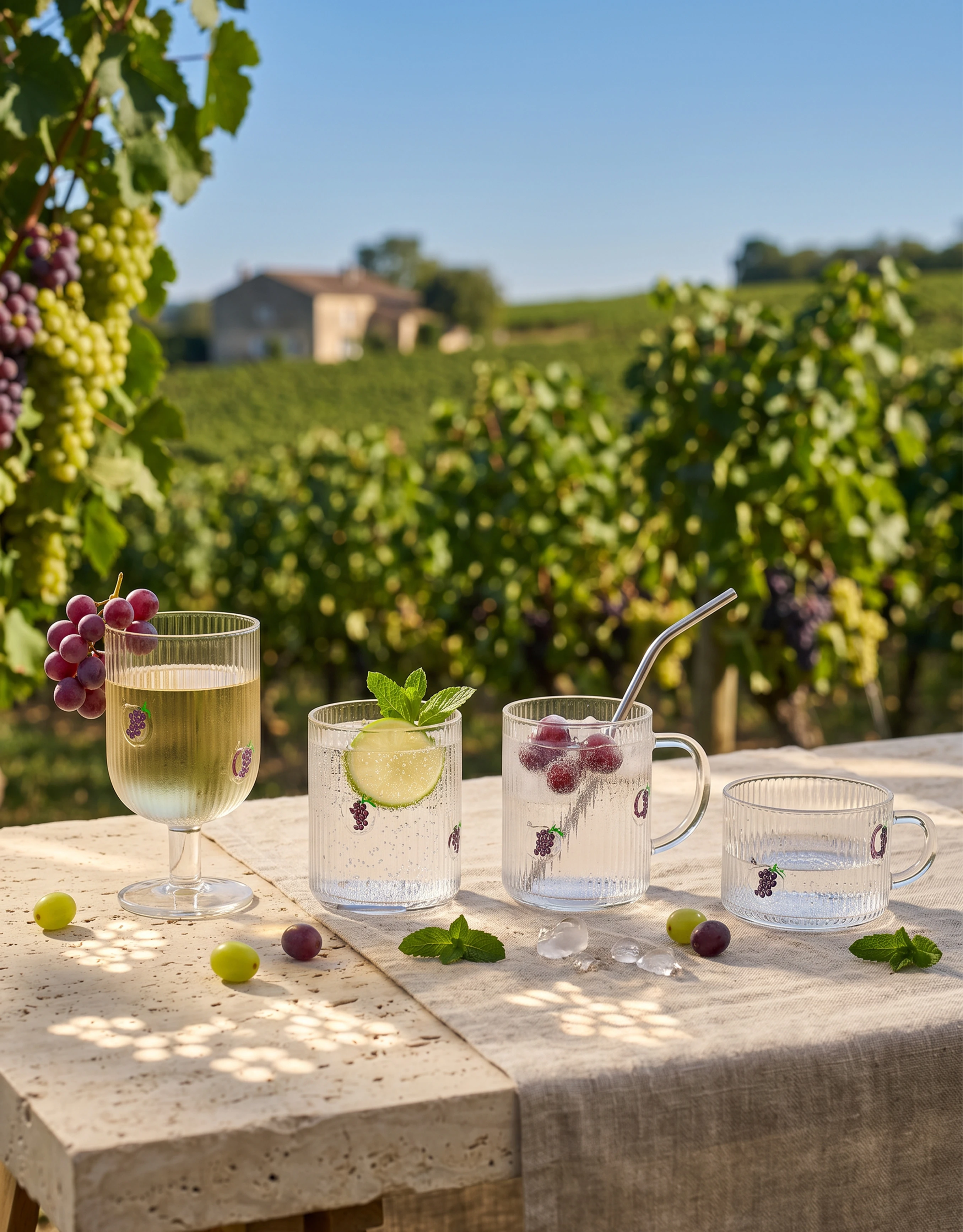 Glass Drinkware Set