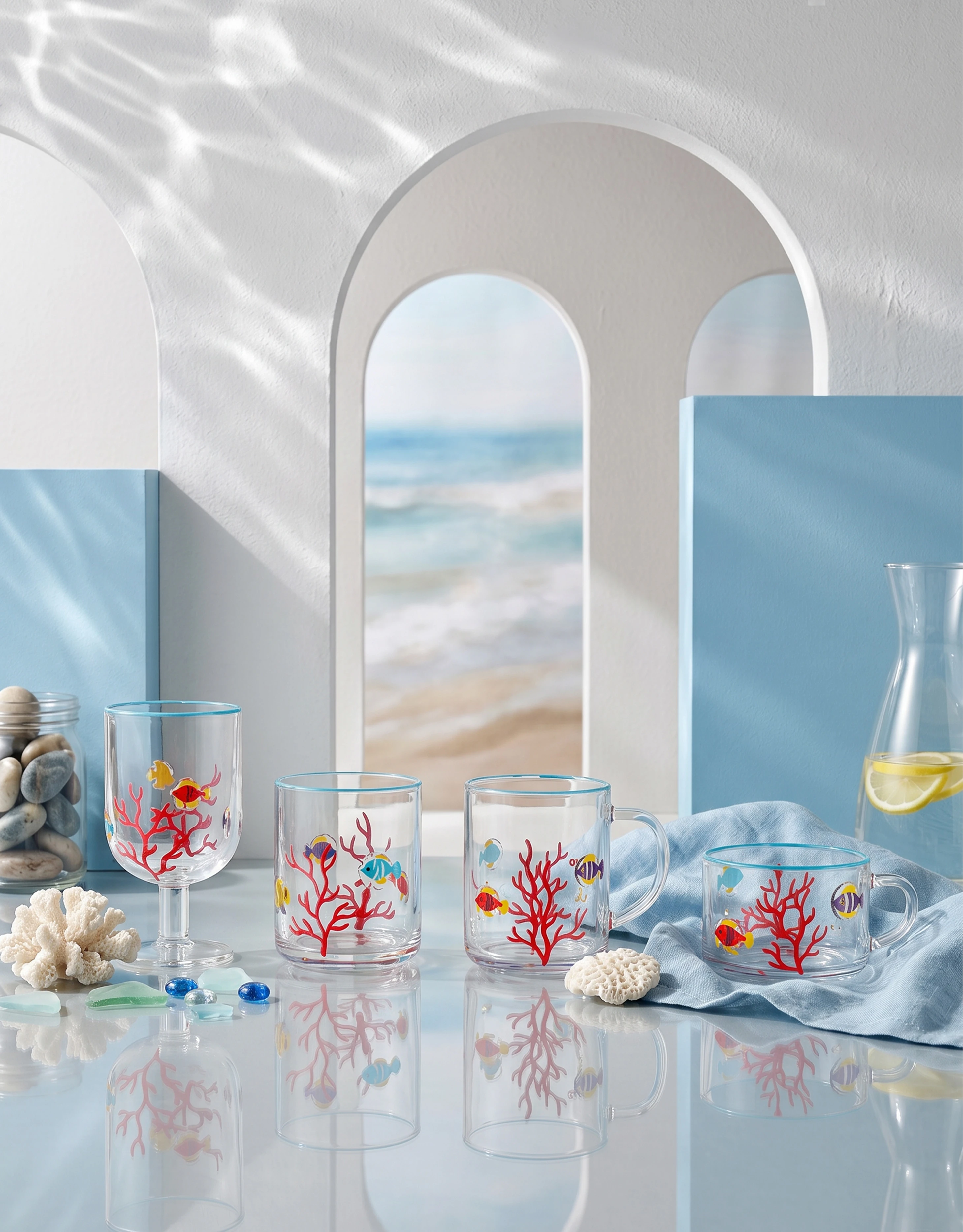 Glass Drinkware Set