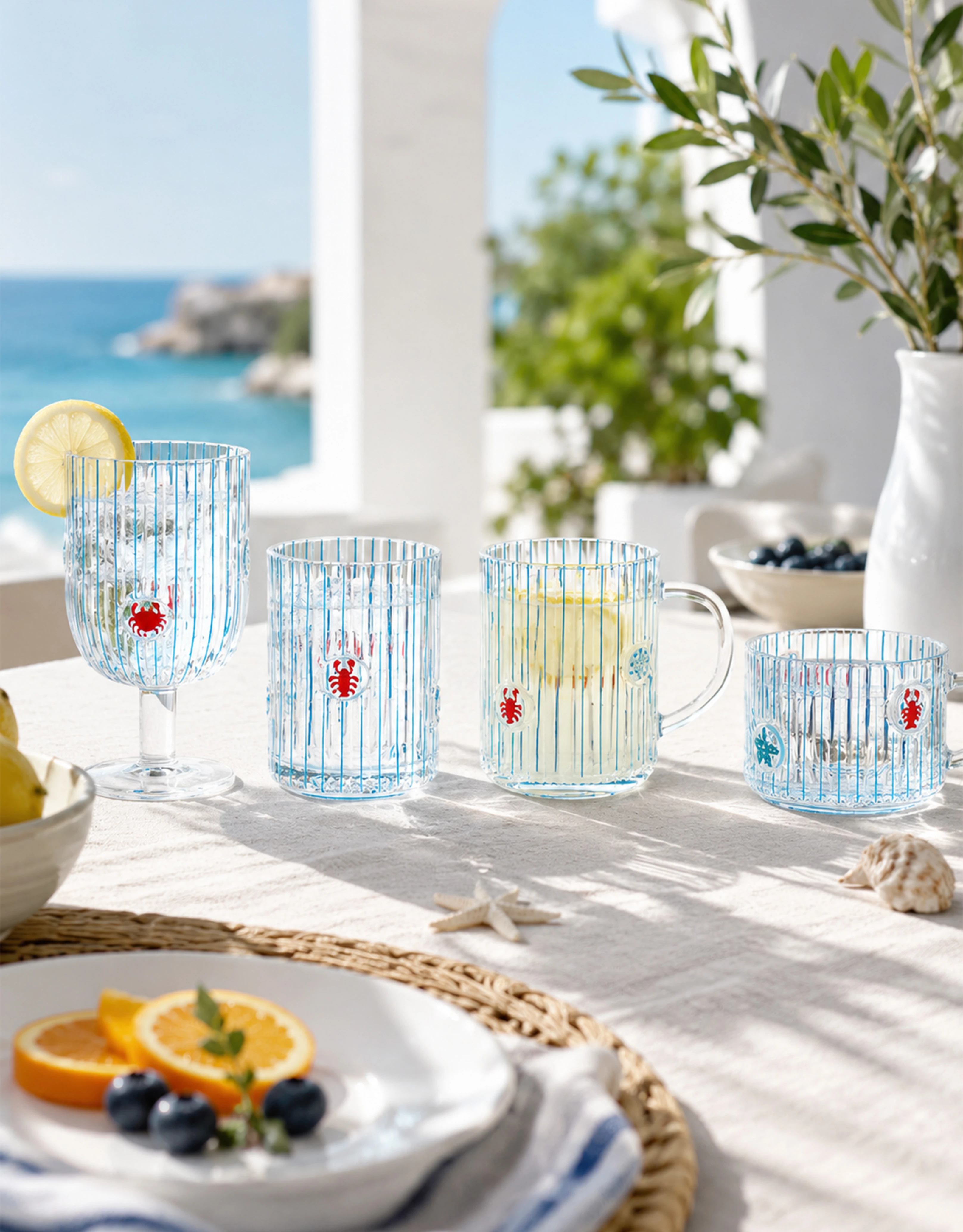 Glass Drinkware Set