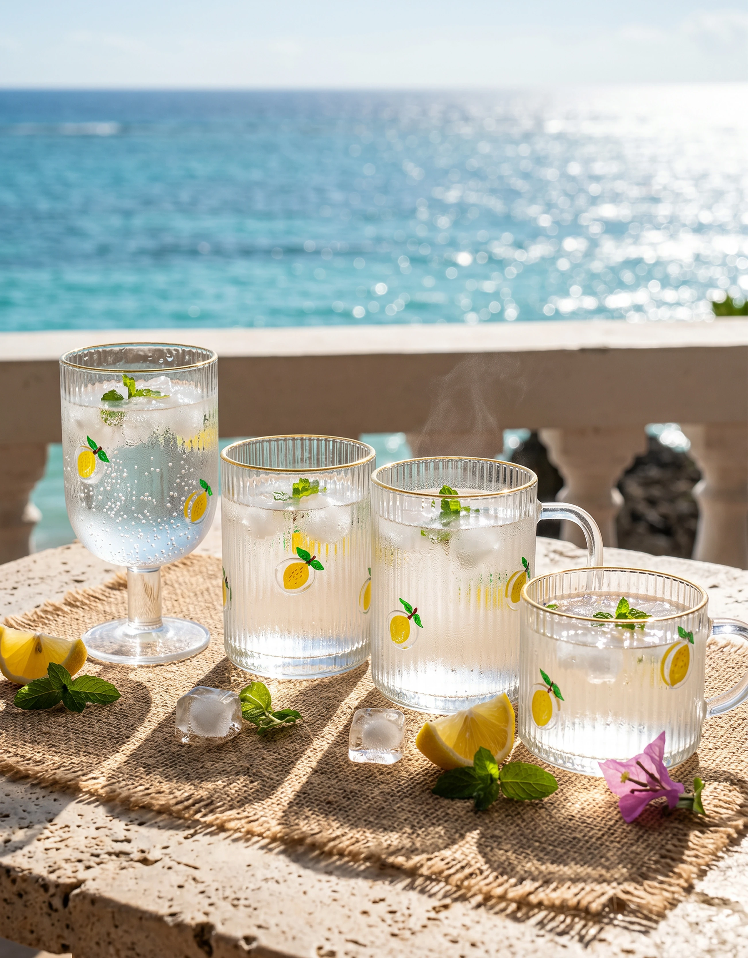 Glass Drinkware Set
