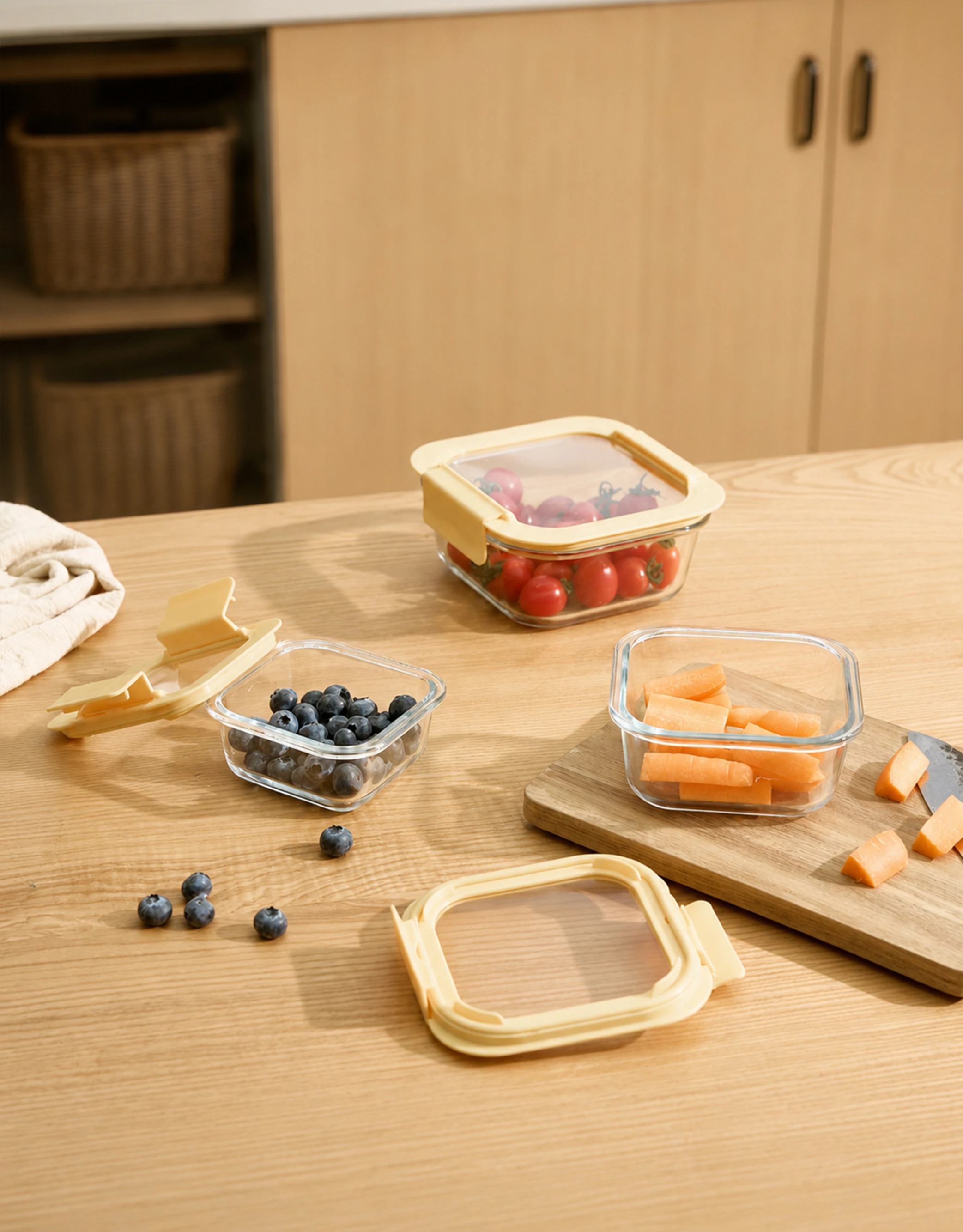 Square Glass Food Containers