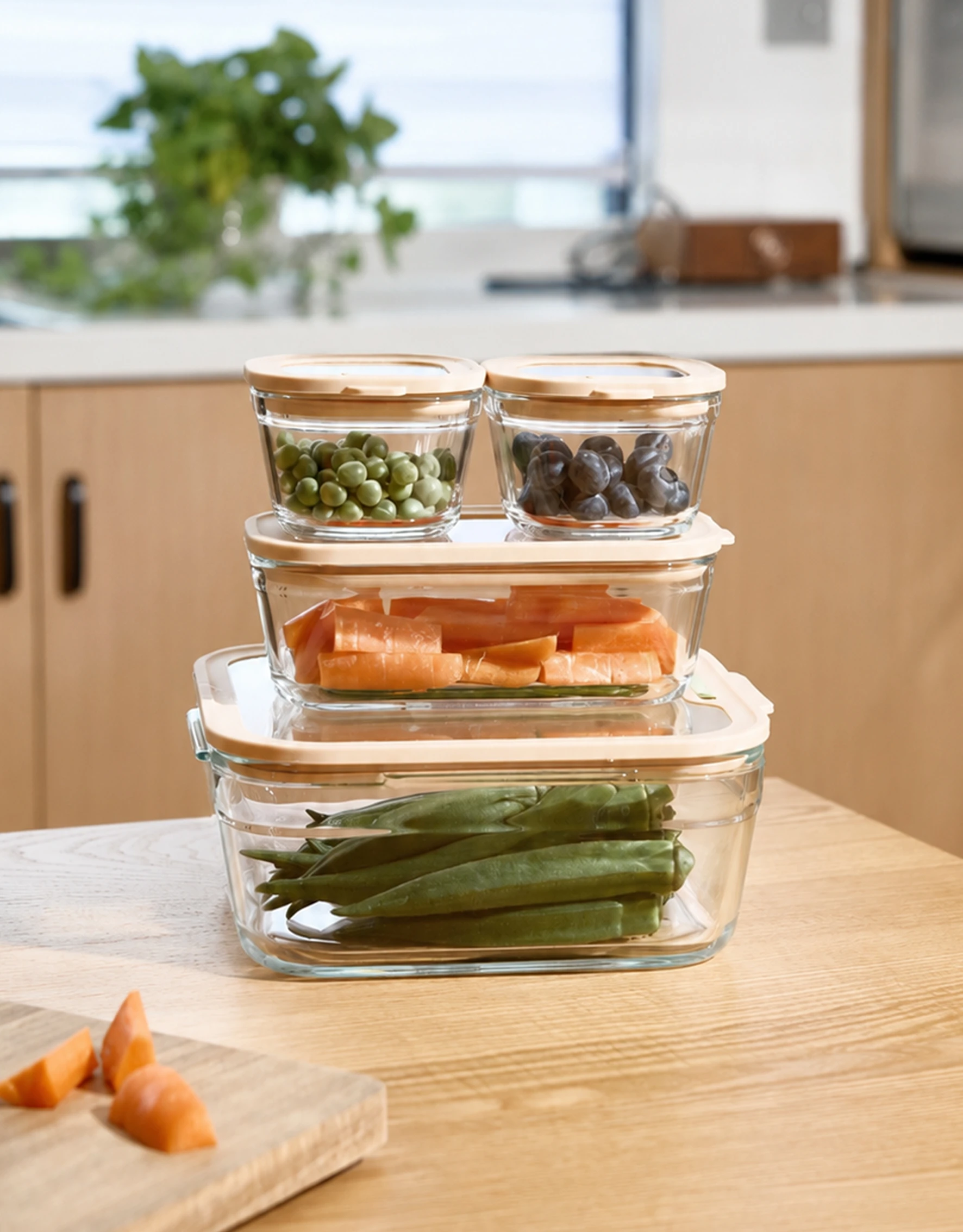 Square Glass Food Containers