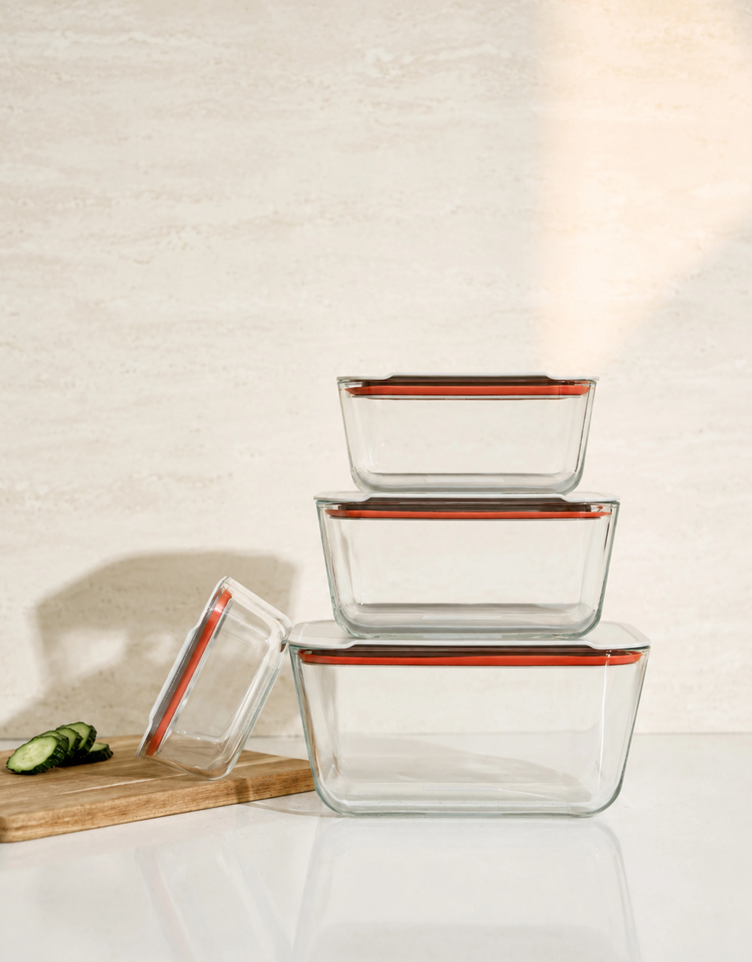 RECT. Glass Food Containers