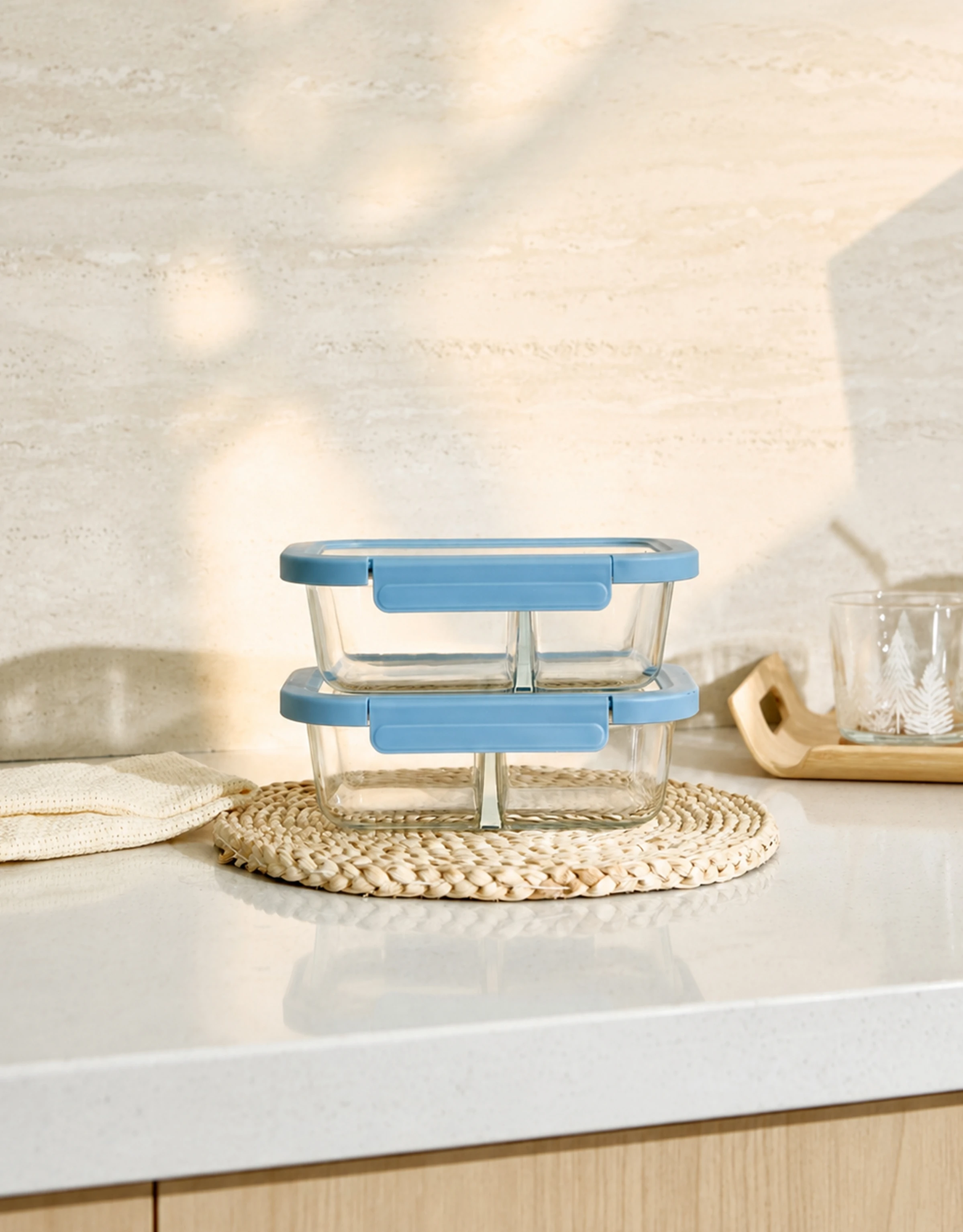 RECT. Glass Food Containers