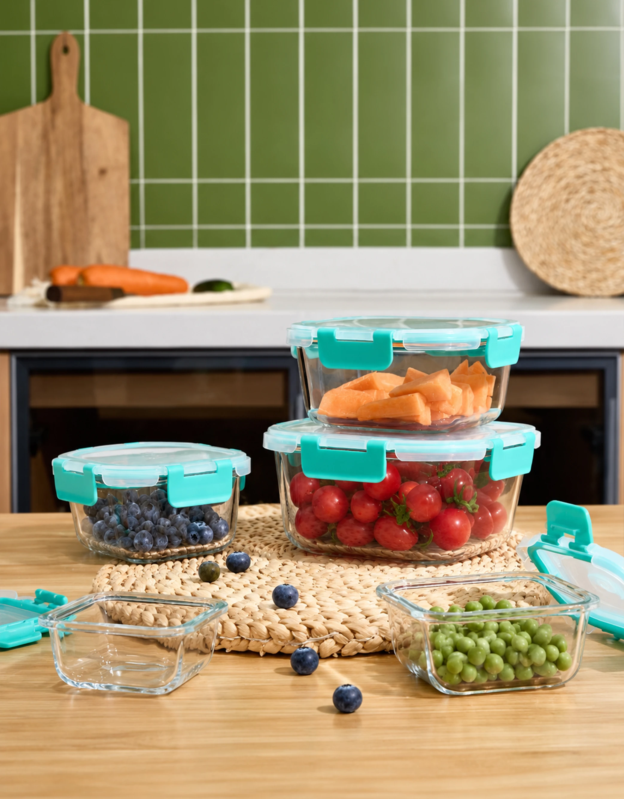 Square Glass Food Containers