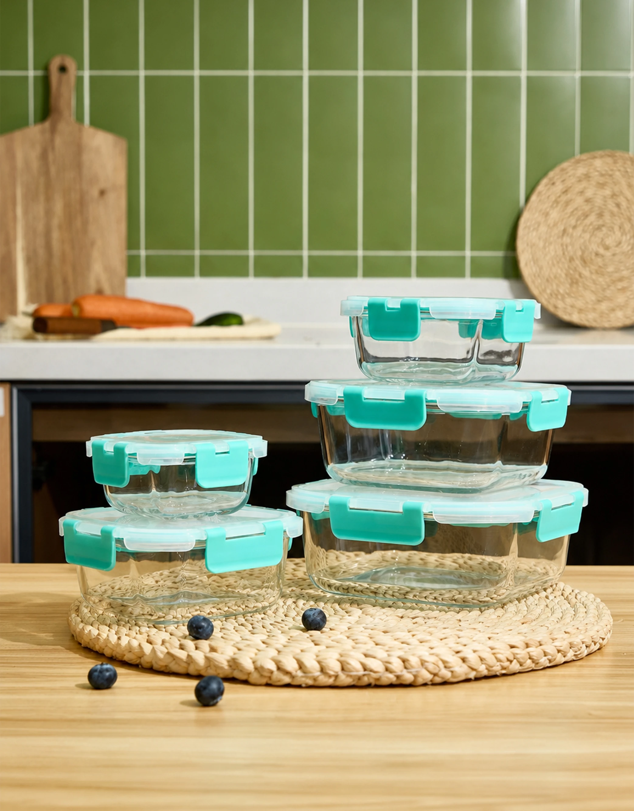 Square Glass Food Containers