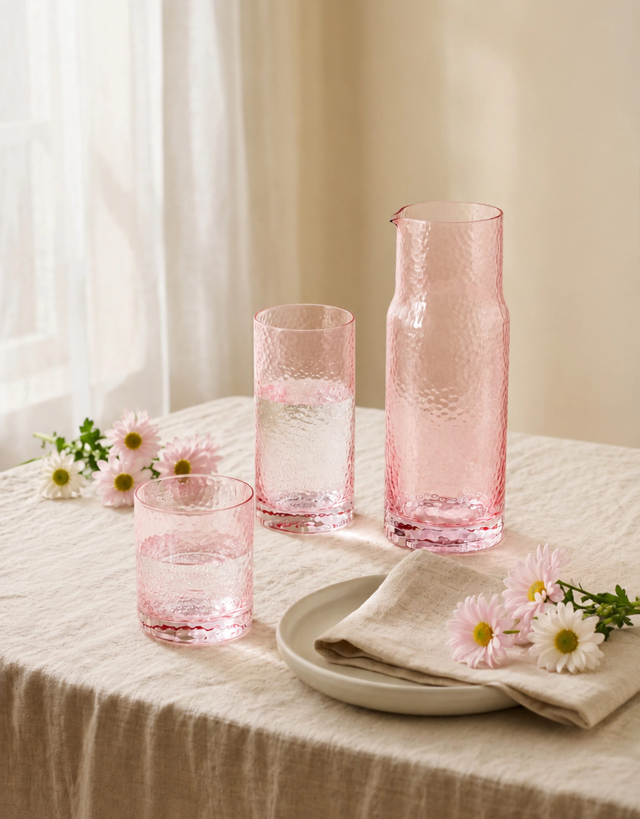 Hammered Glassware Set