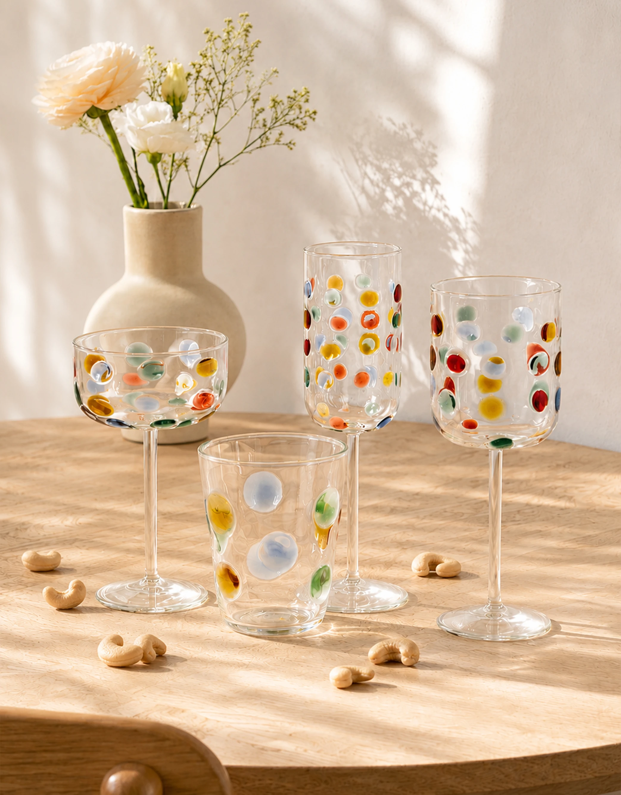 Confetti Glass Drinkware Set