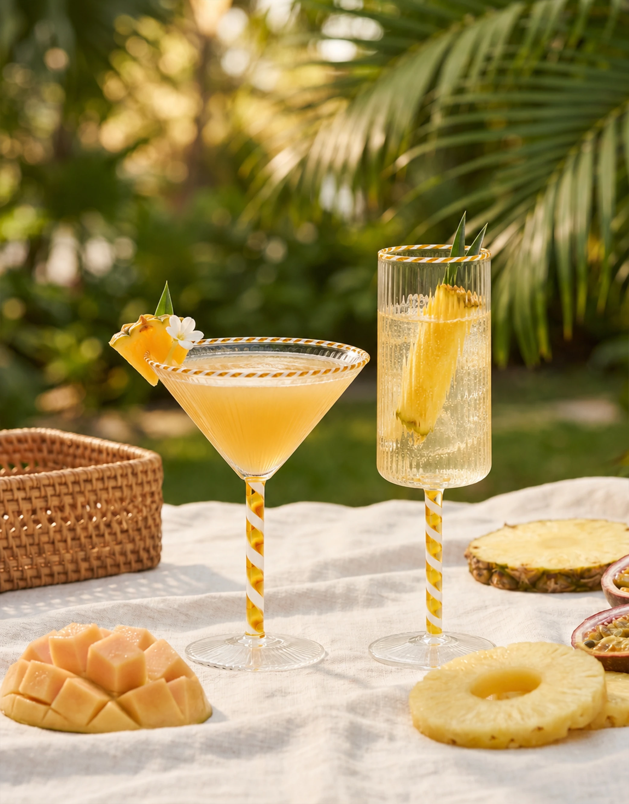 Ribbed Glass Drinkware Set
