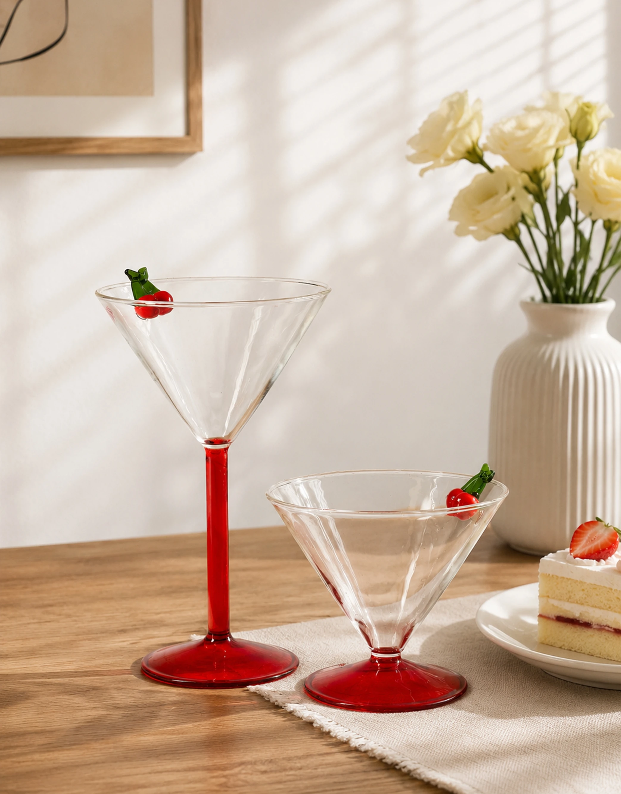 Fruit Accent Martini Glass Set