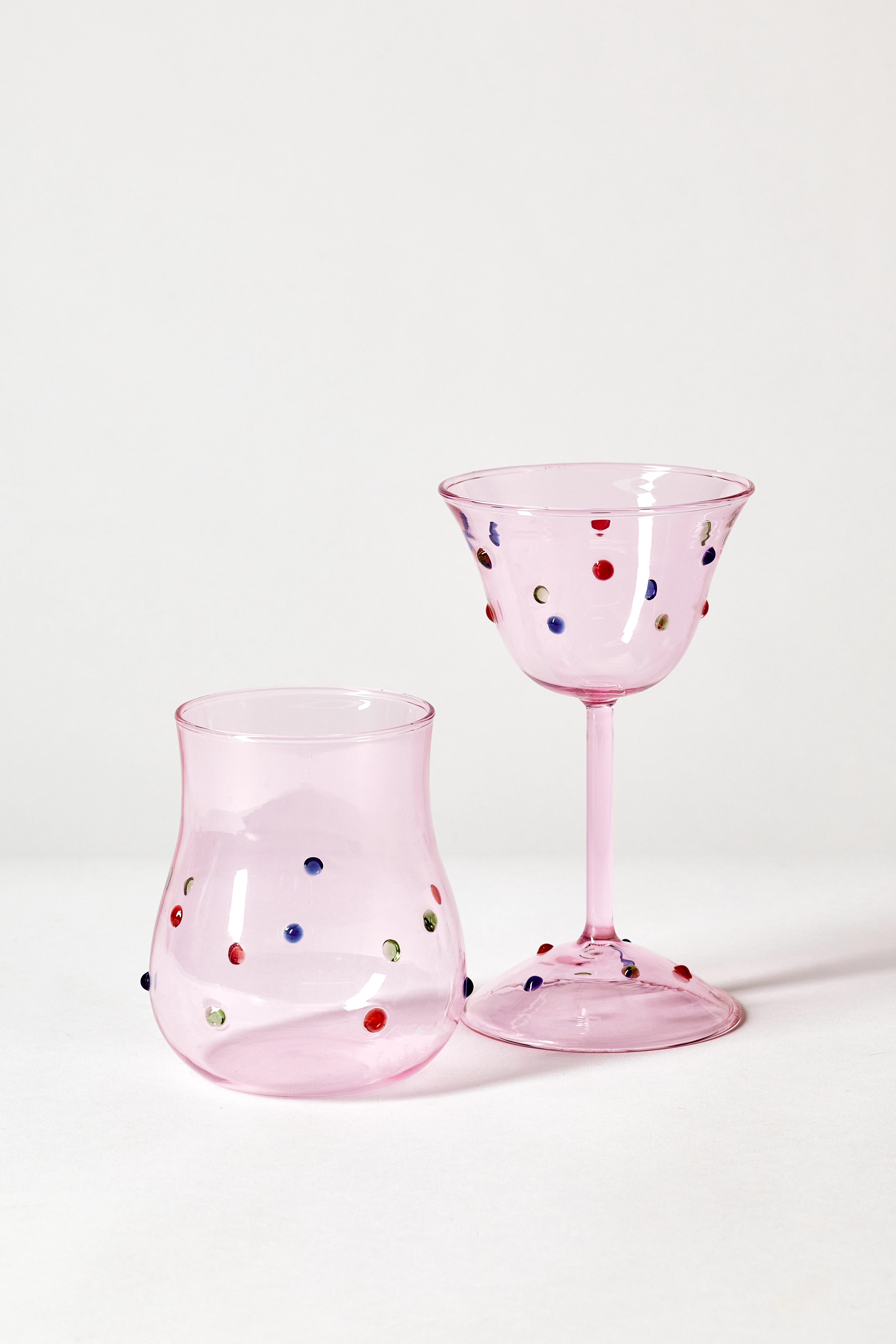 Polka Dot Glass Drinkware Set