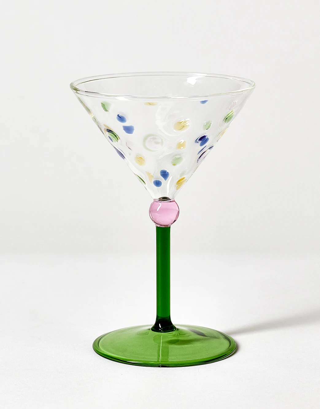 Colorful Confetti Martini Glass