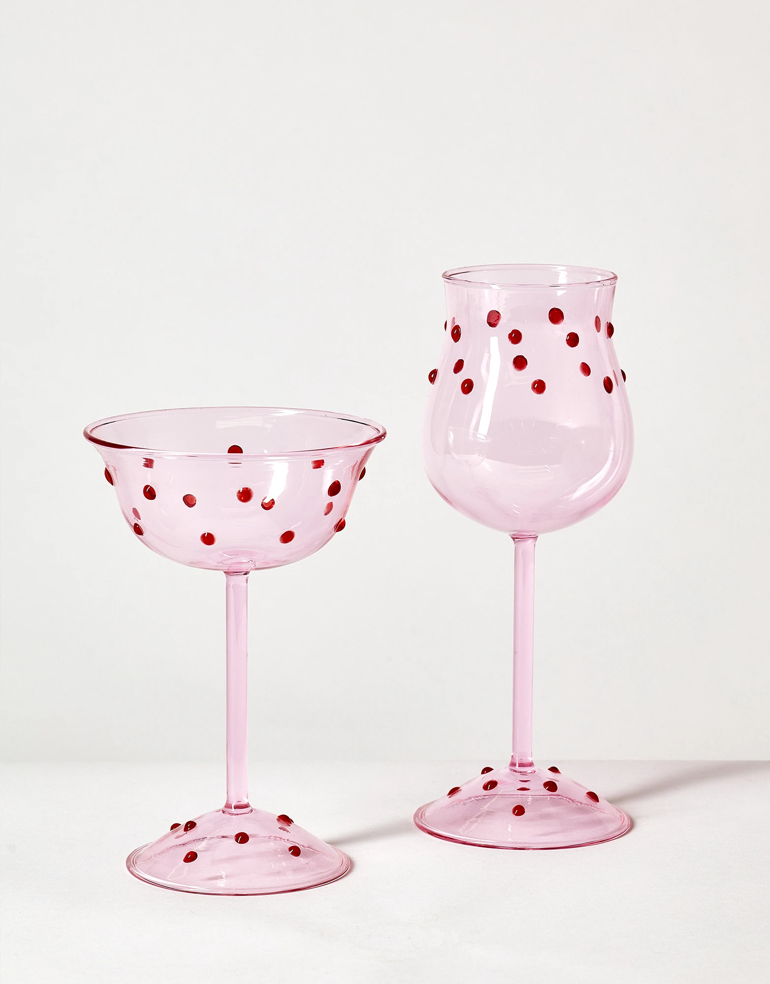 Polka Dot Glass Drinkware Set