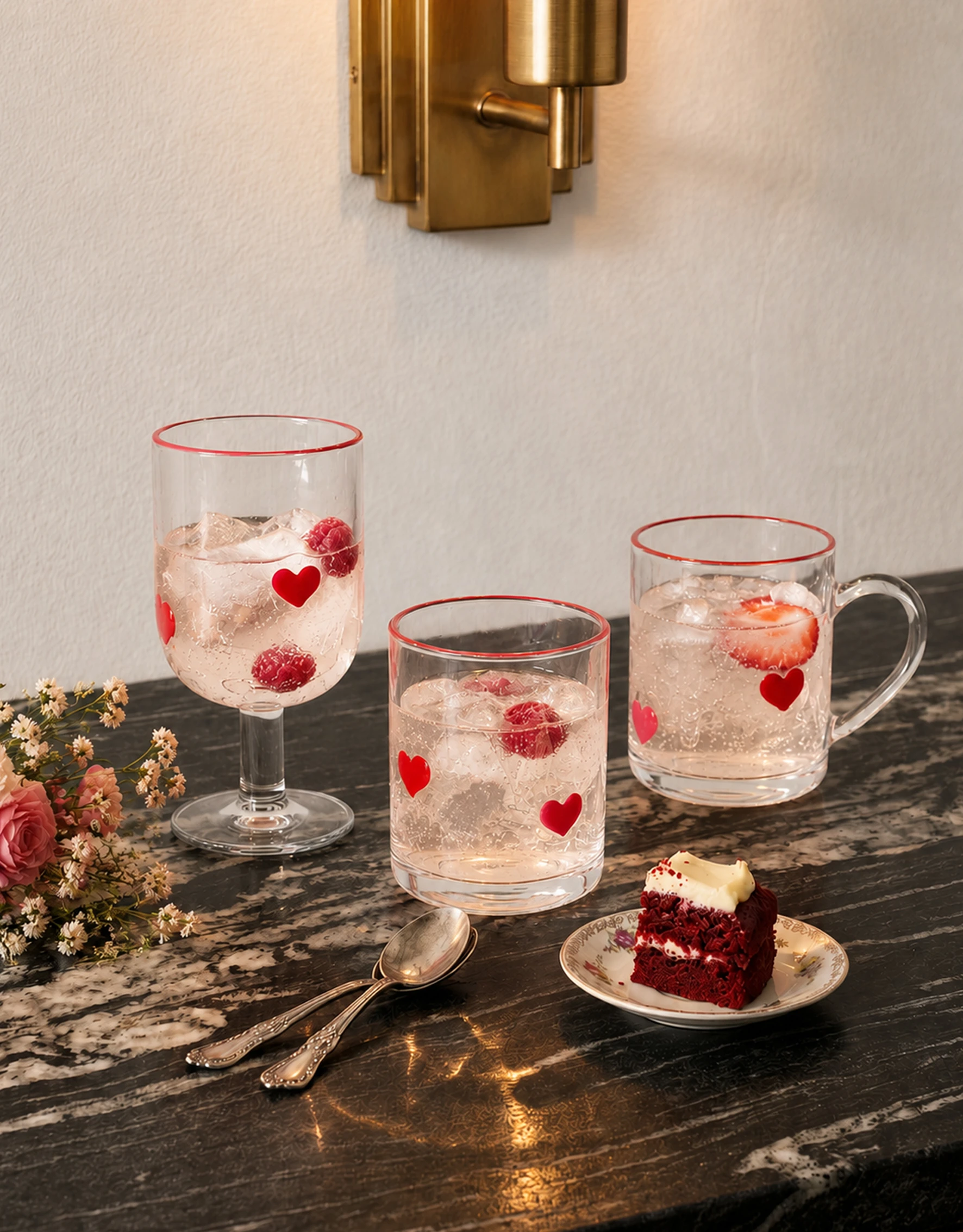 Hand-Painted Drinkware Set