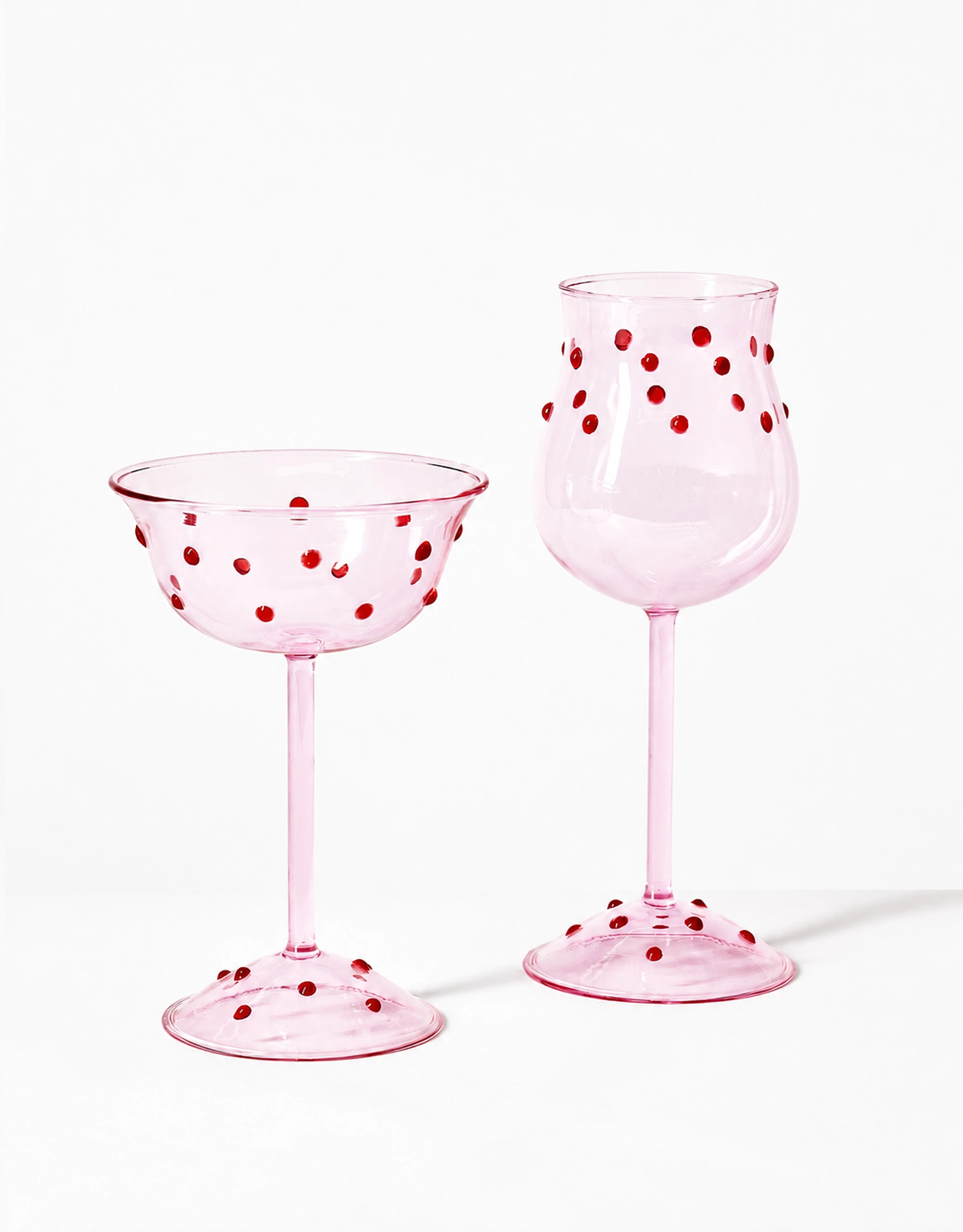 Polka Dot Glass Drinkware Set
