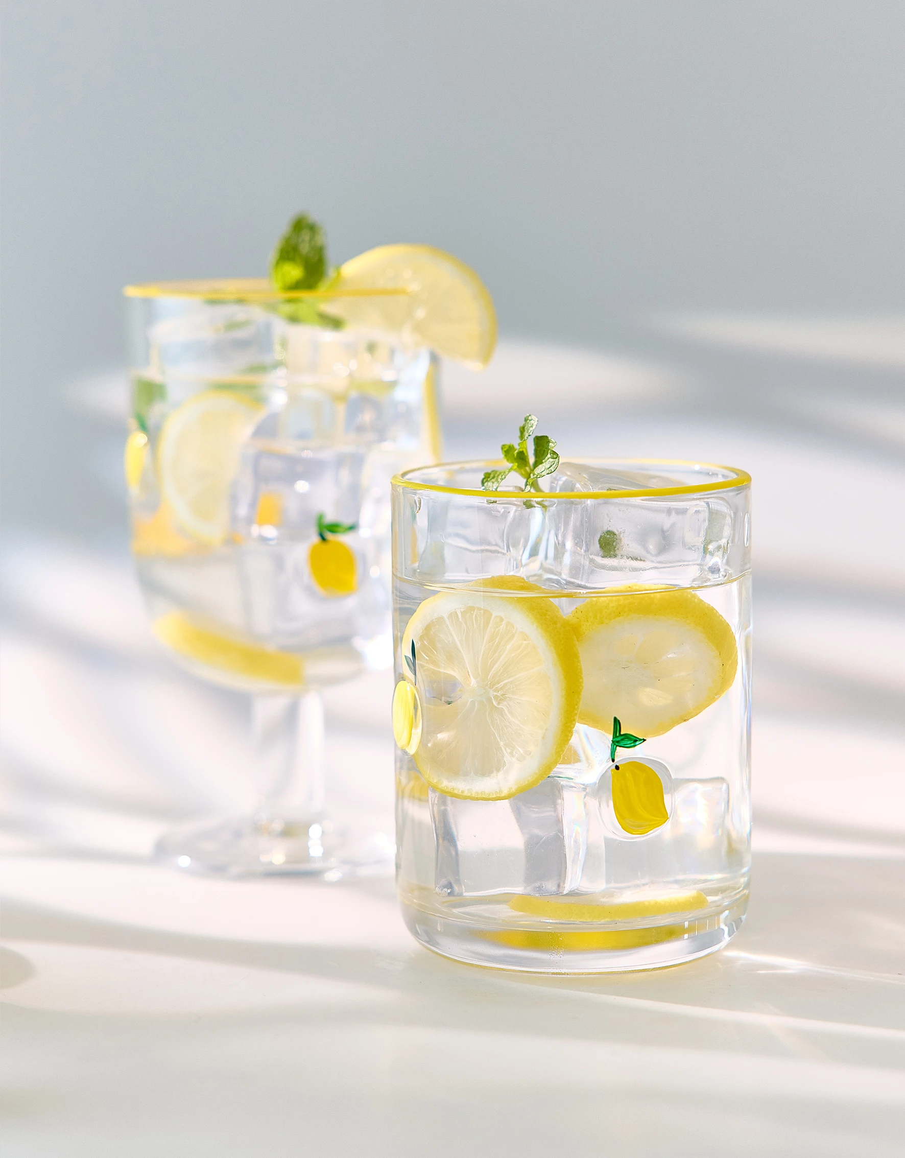 Hand-Painted Drinkware Set