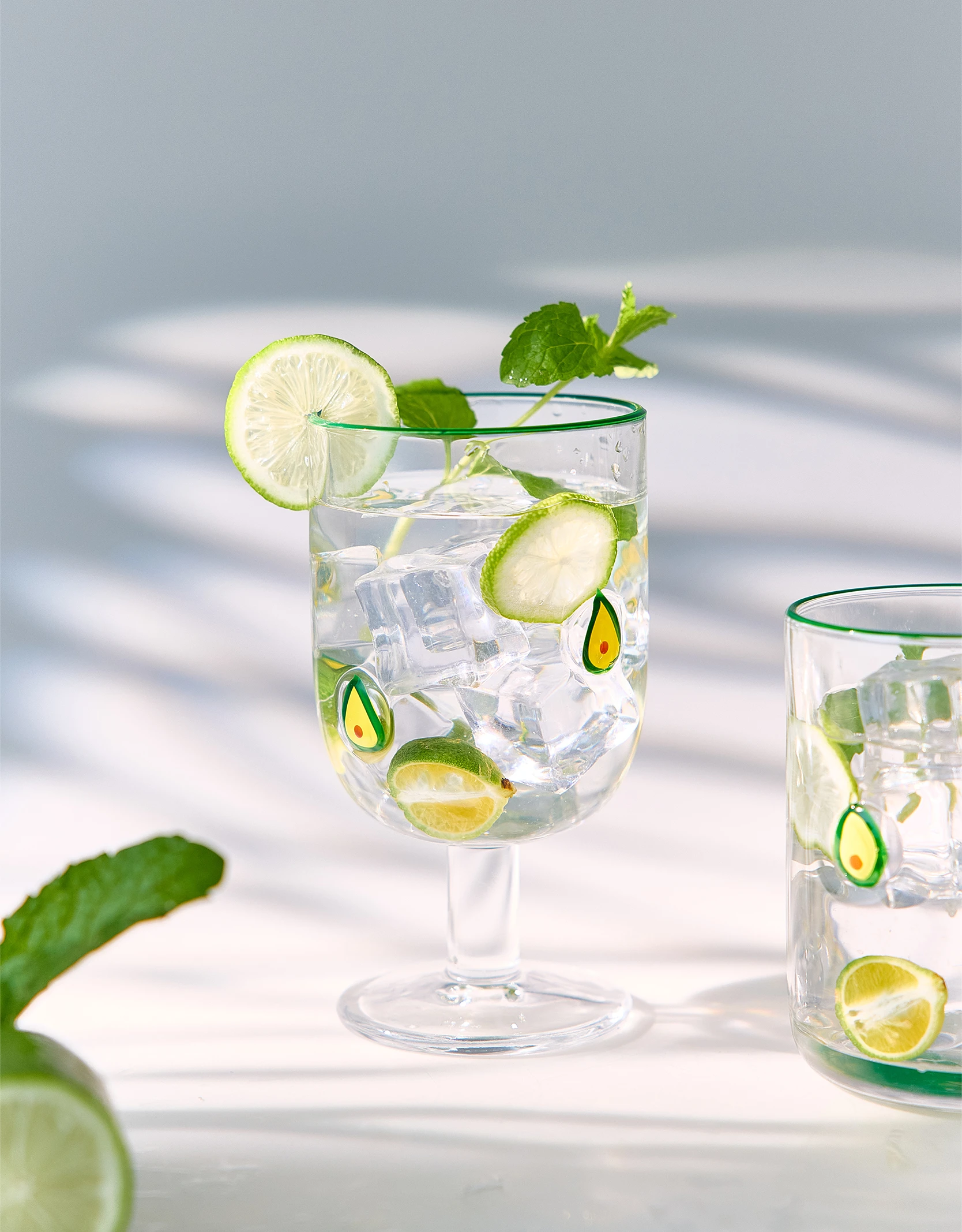 Hand-Painted Drinkware Set