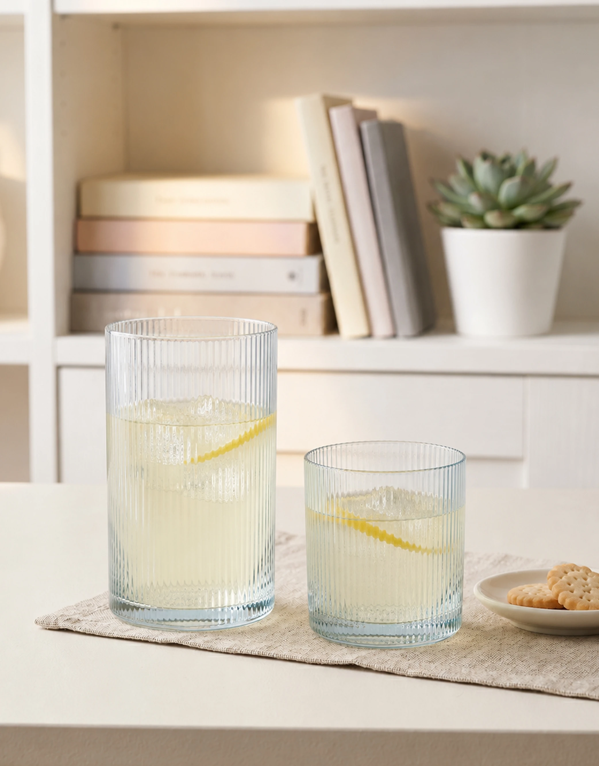 Ribbed Pastel Tint Drinkware Set
