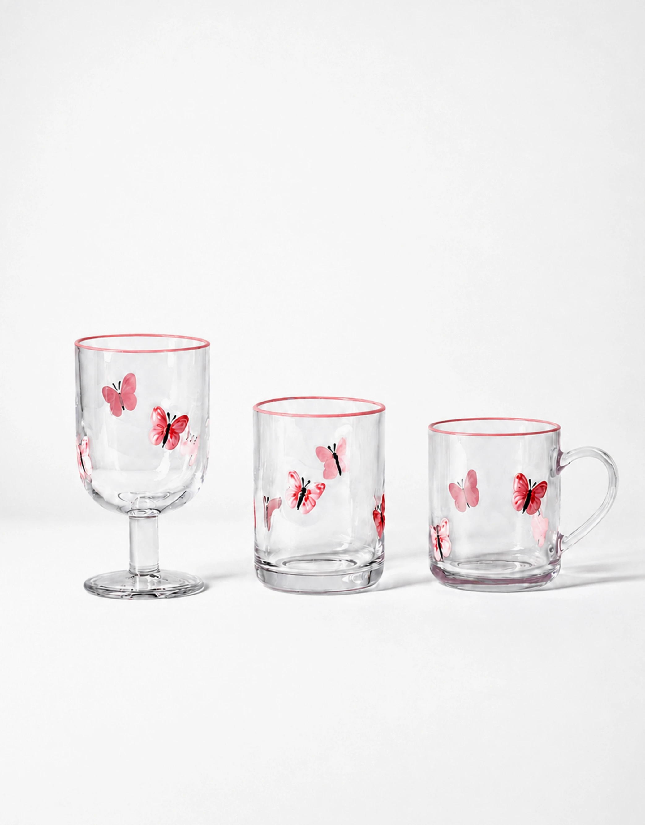 Hand-Painted Drinkware Set