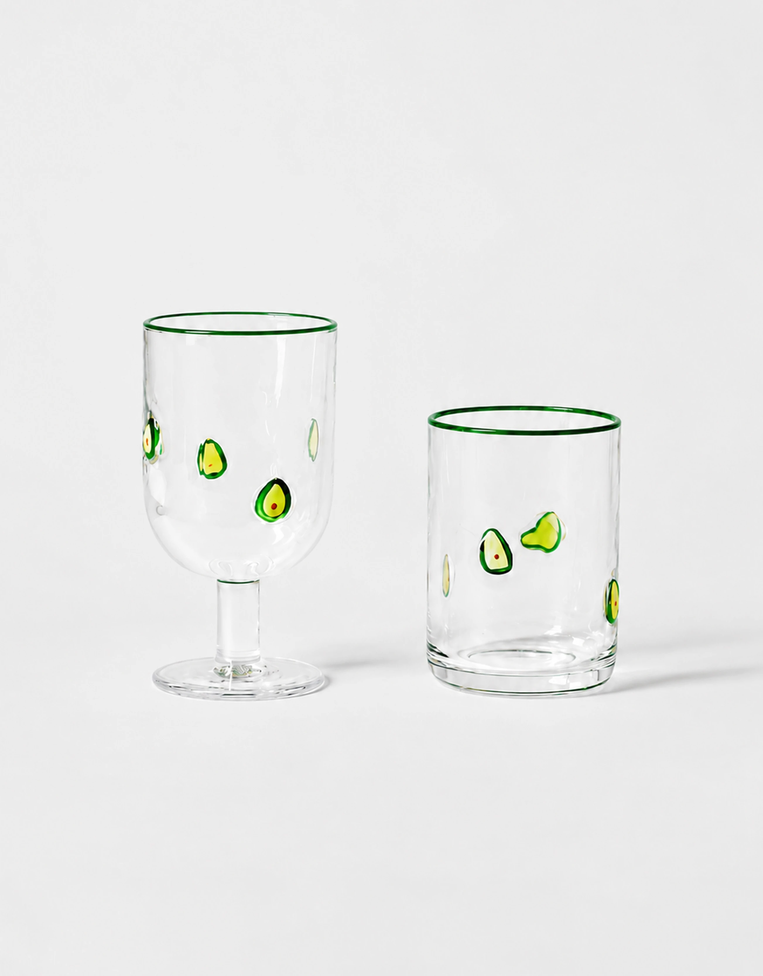 Hand-Painted Drinkware Set