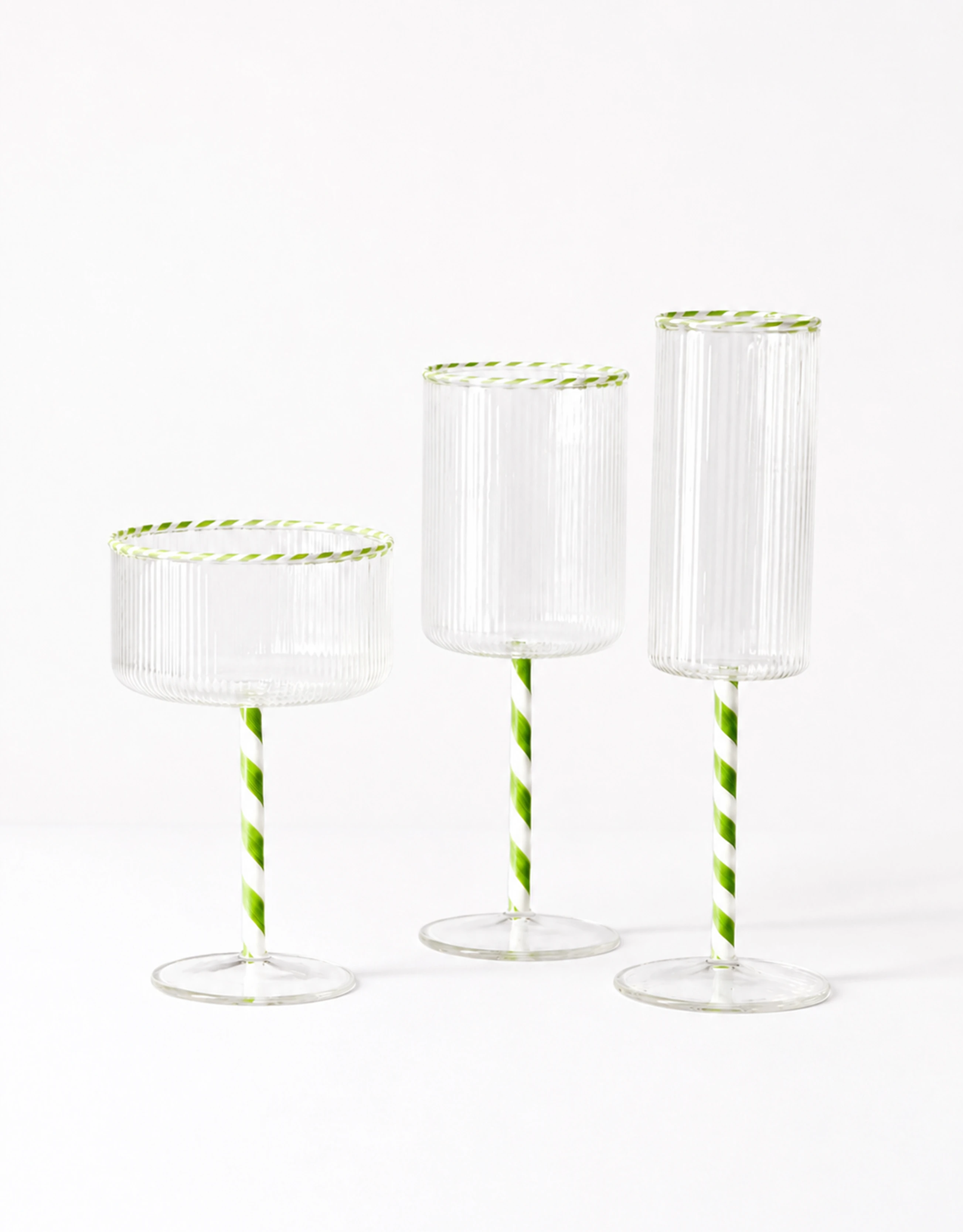 Ribbed Glass Drinkware Set