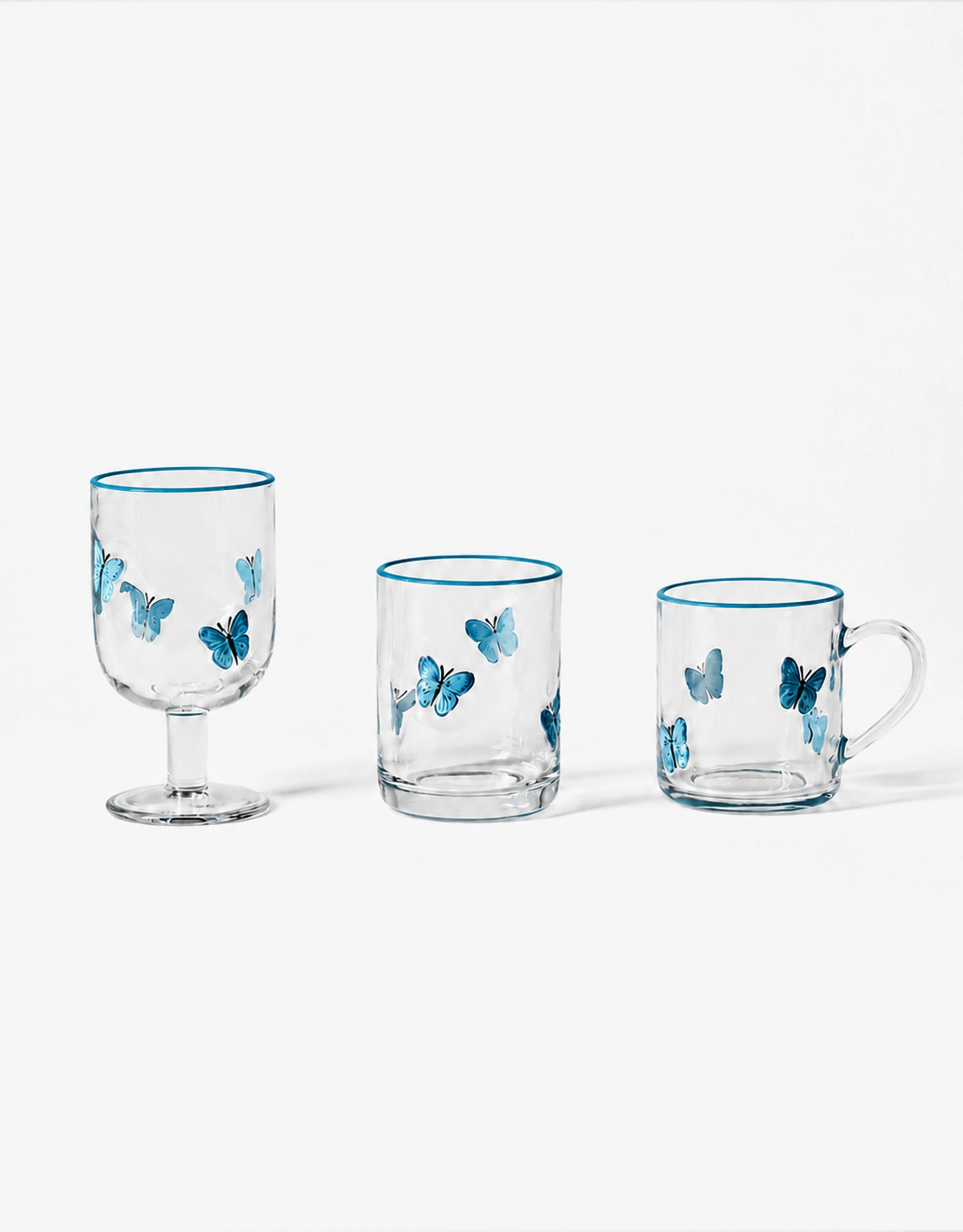 Hand-Painted Drinkware Set