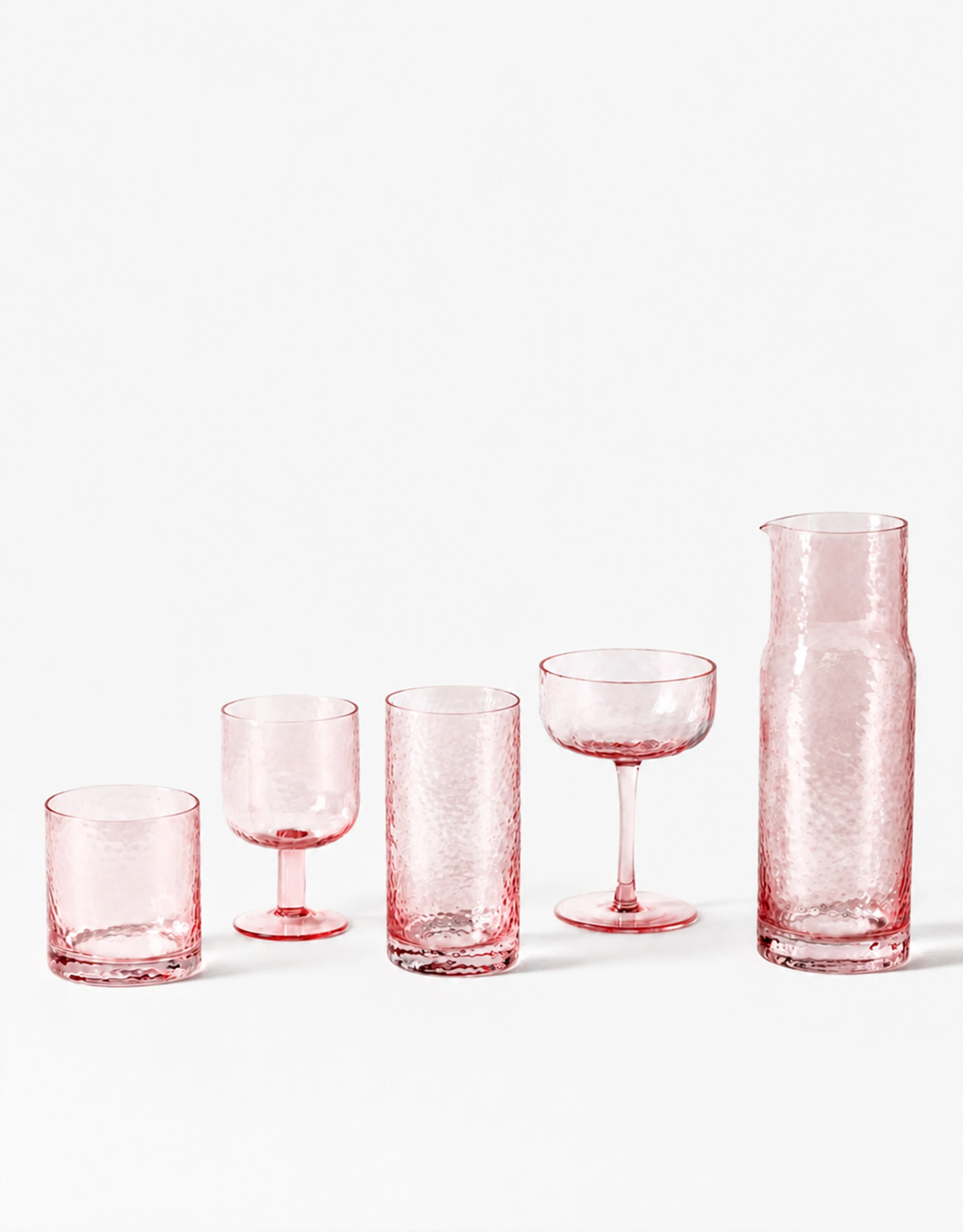 Hammered Glassware Set