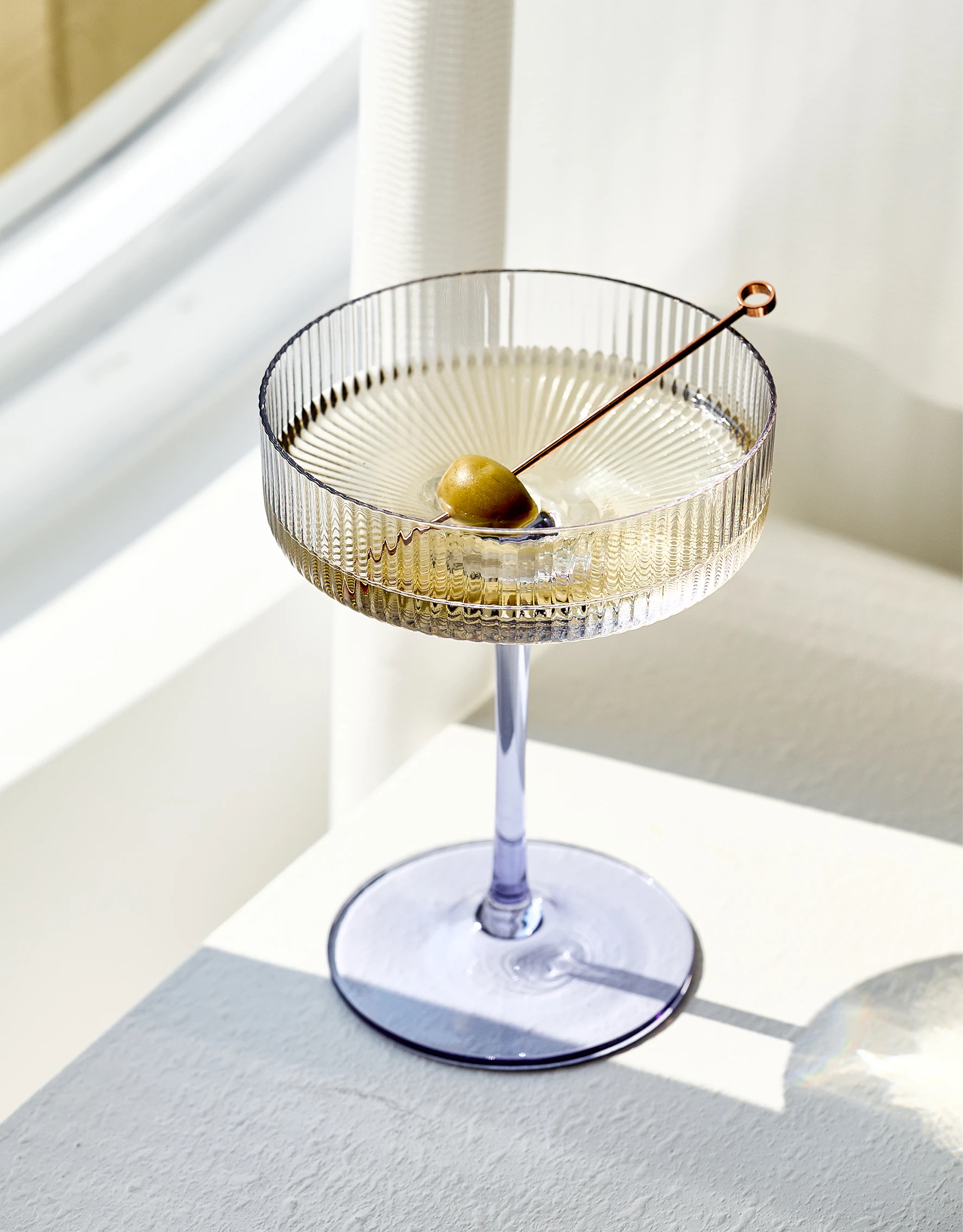 Ribbed Glass Drinkware Set