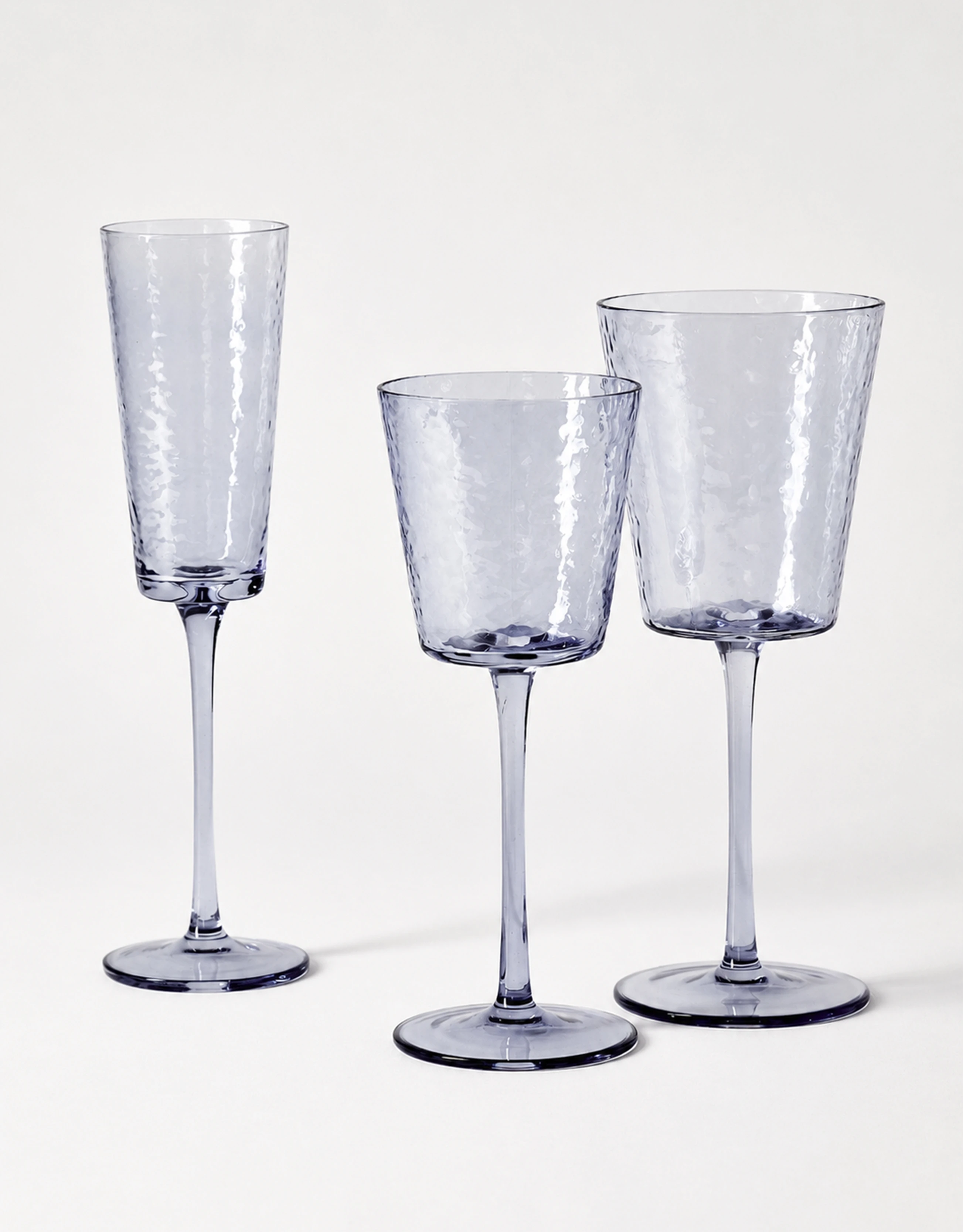 Hammered Glass Drinkware Set