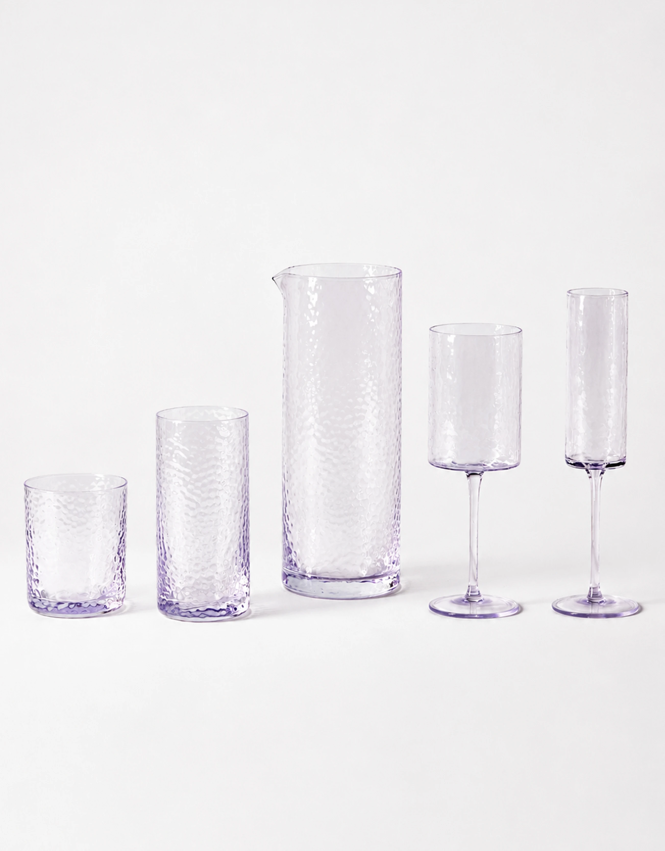 Hammered Glassware Set