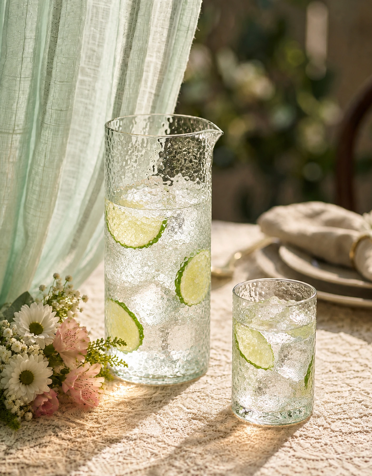 Hammered Glassware Set