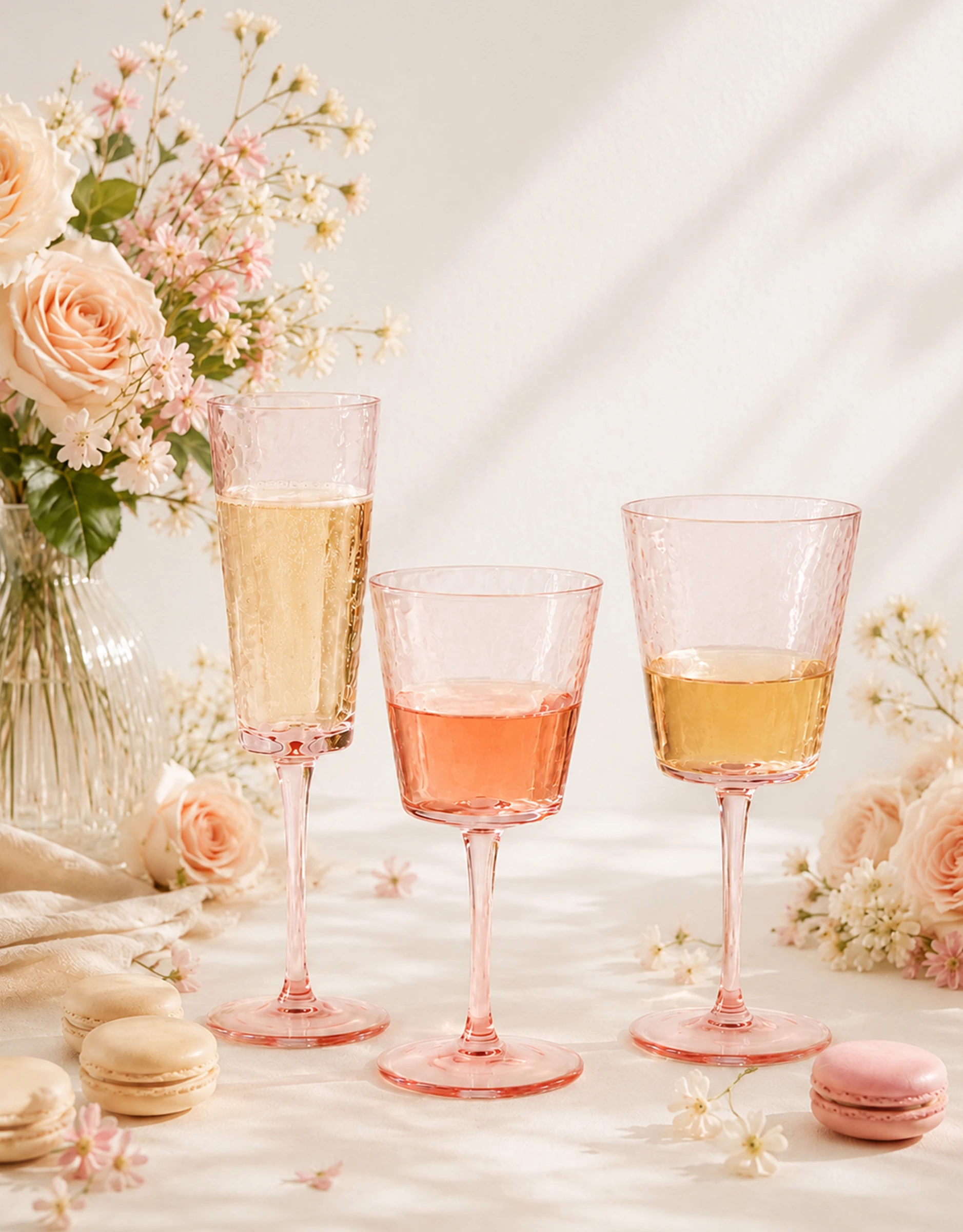Hammered Glass Drinkware Set