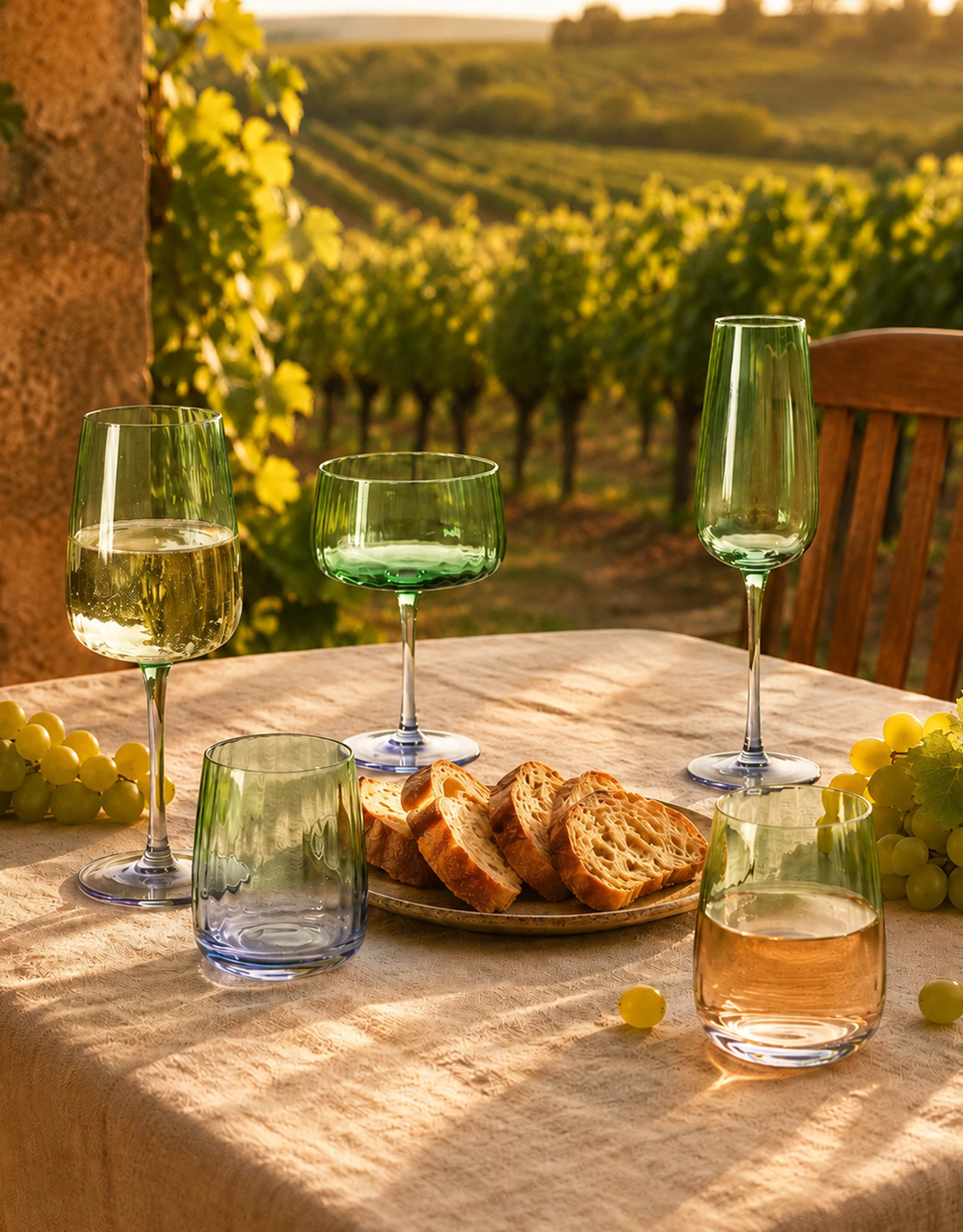 Ribbed Glass Drinkware Set