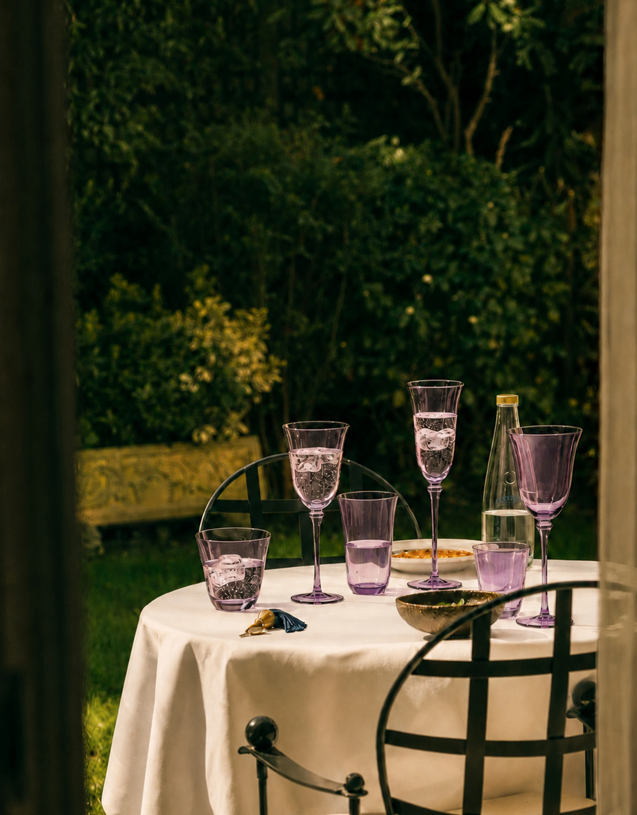 Pastel Color Glass Drinkware Set