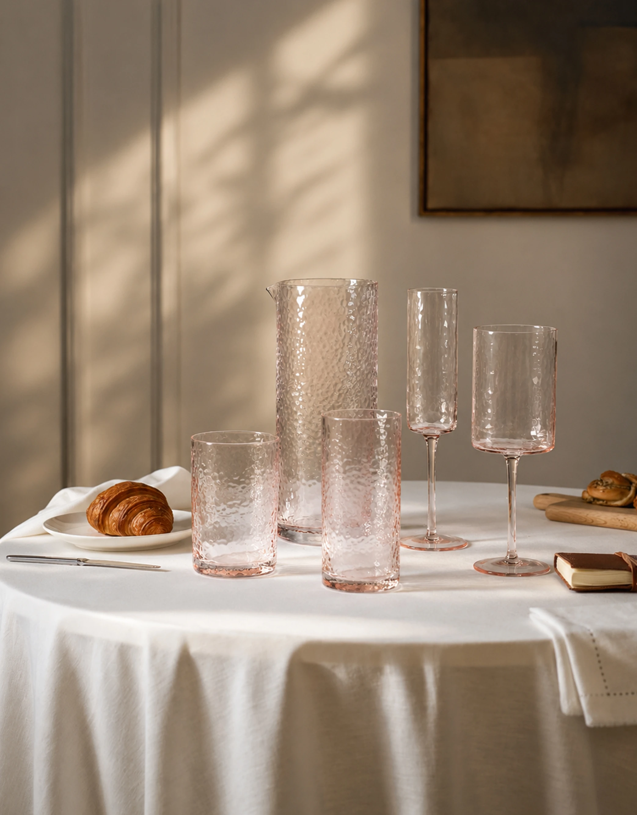 Hammered Glassware Set