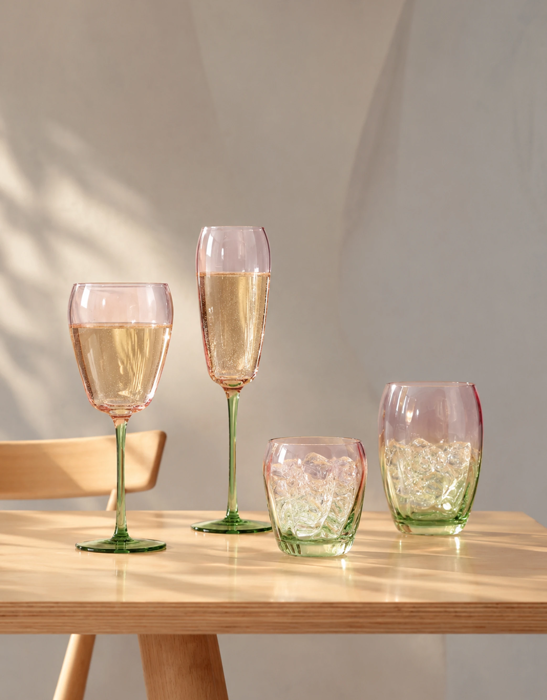 Two-Tone Glass Drinkware Set