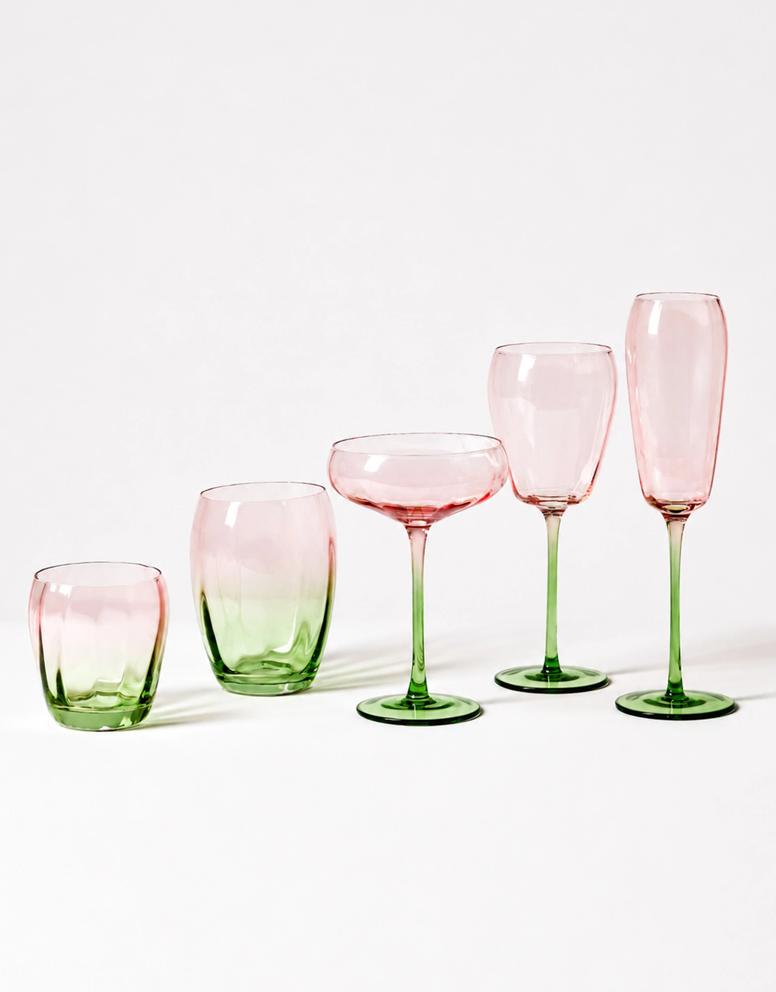 Two-Tone Glass Drinkware Set