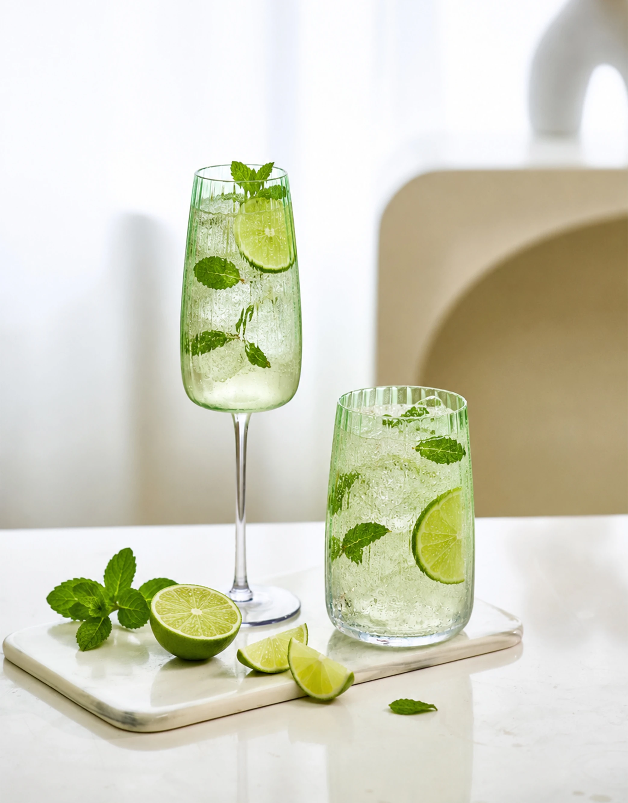 Ribbed Glass Drinkware Set