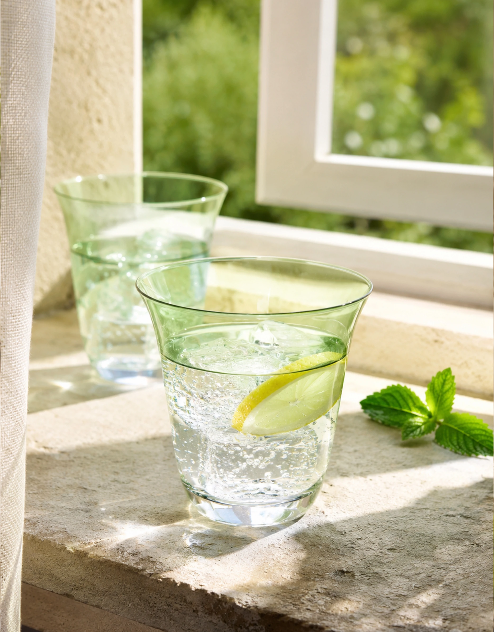 Two-Tone Glass Drinkware Set