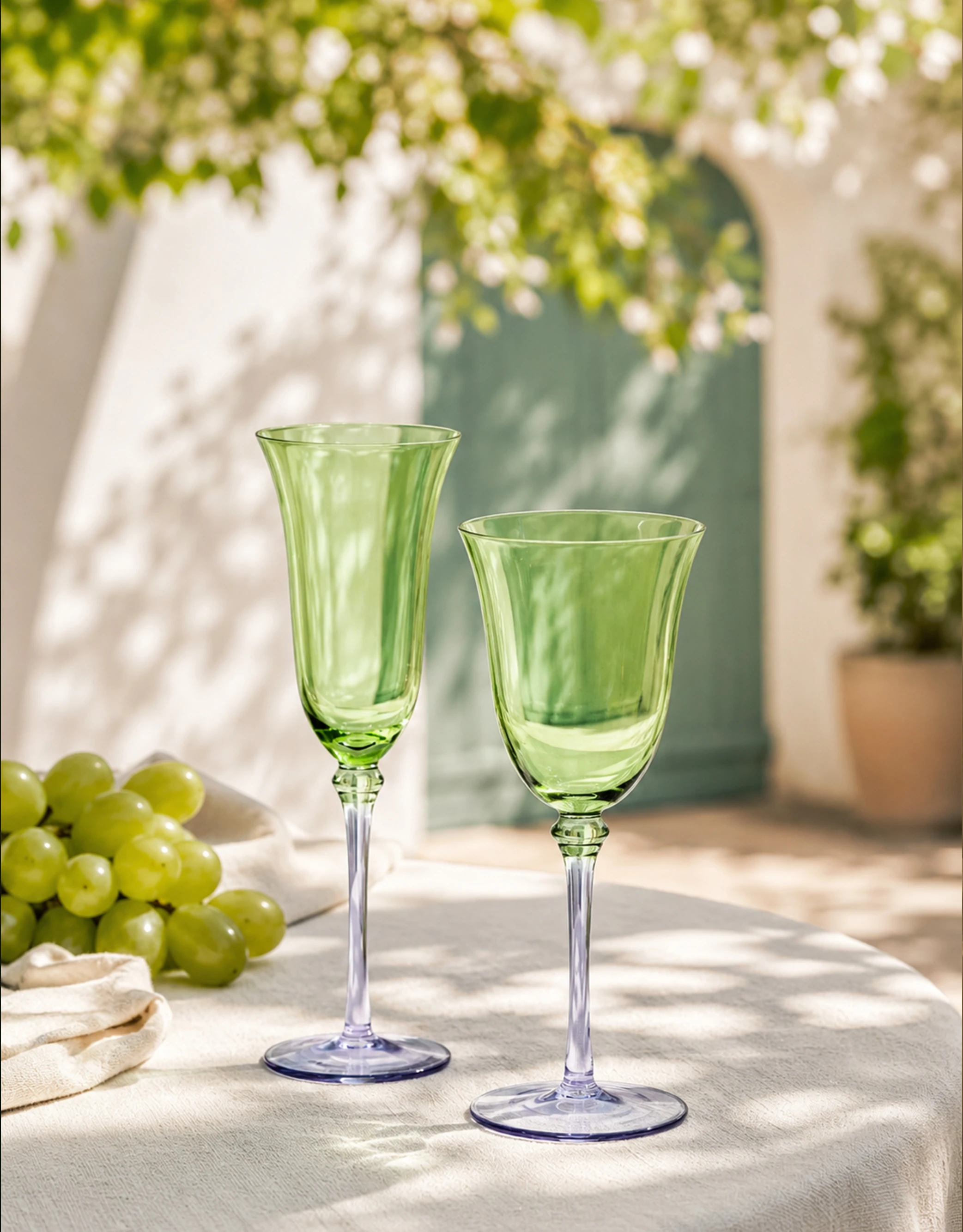 Two-Tone Glass Drinkware Set