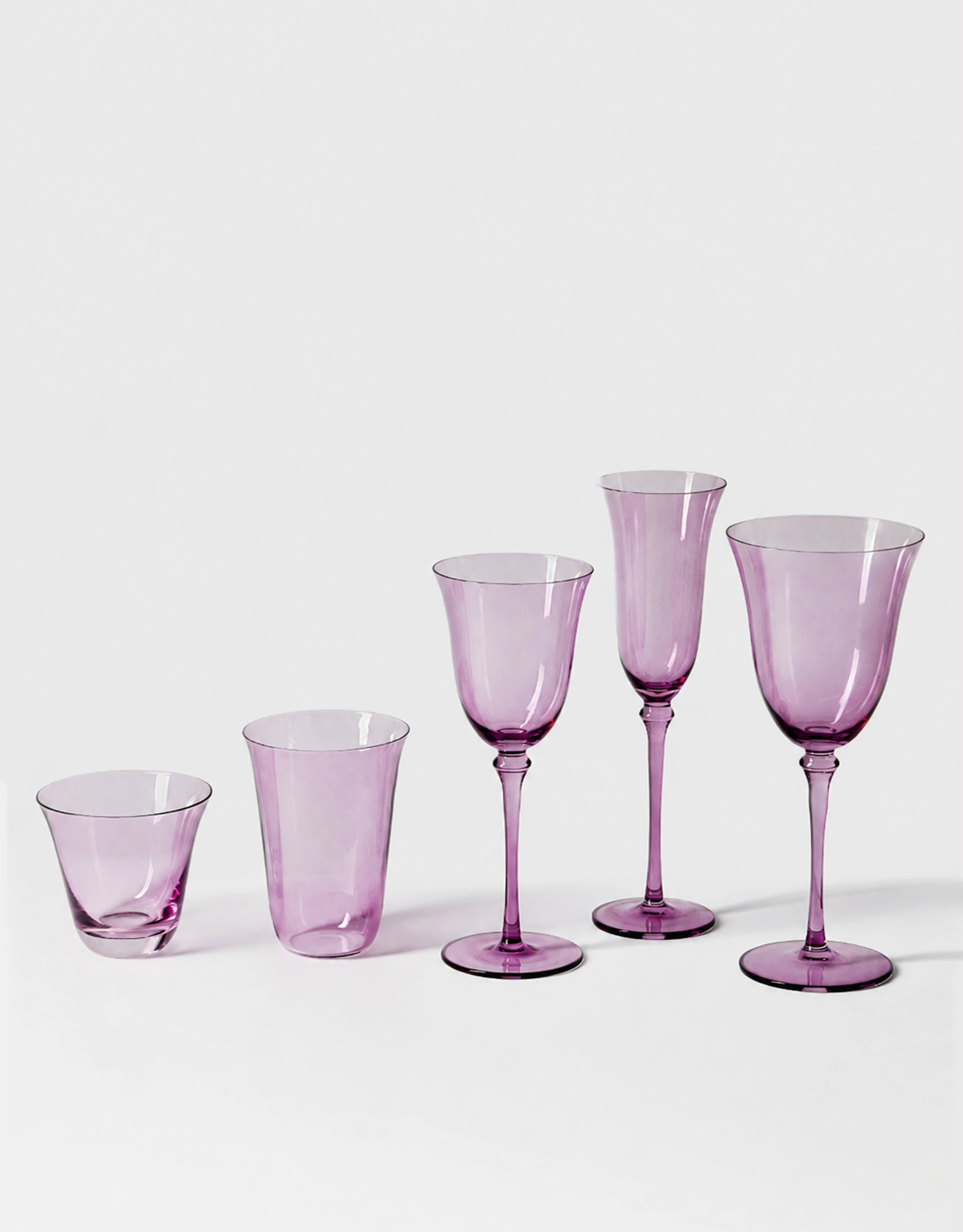 Pastel Color Glass Drinkware Set