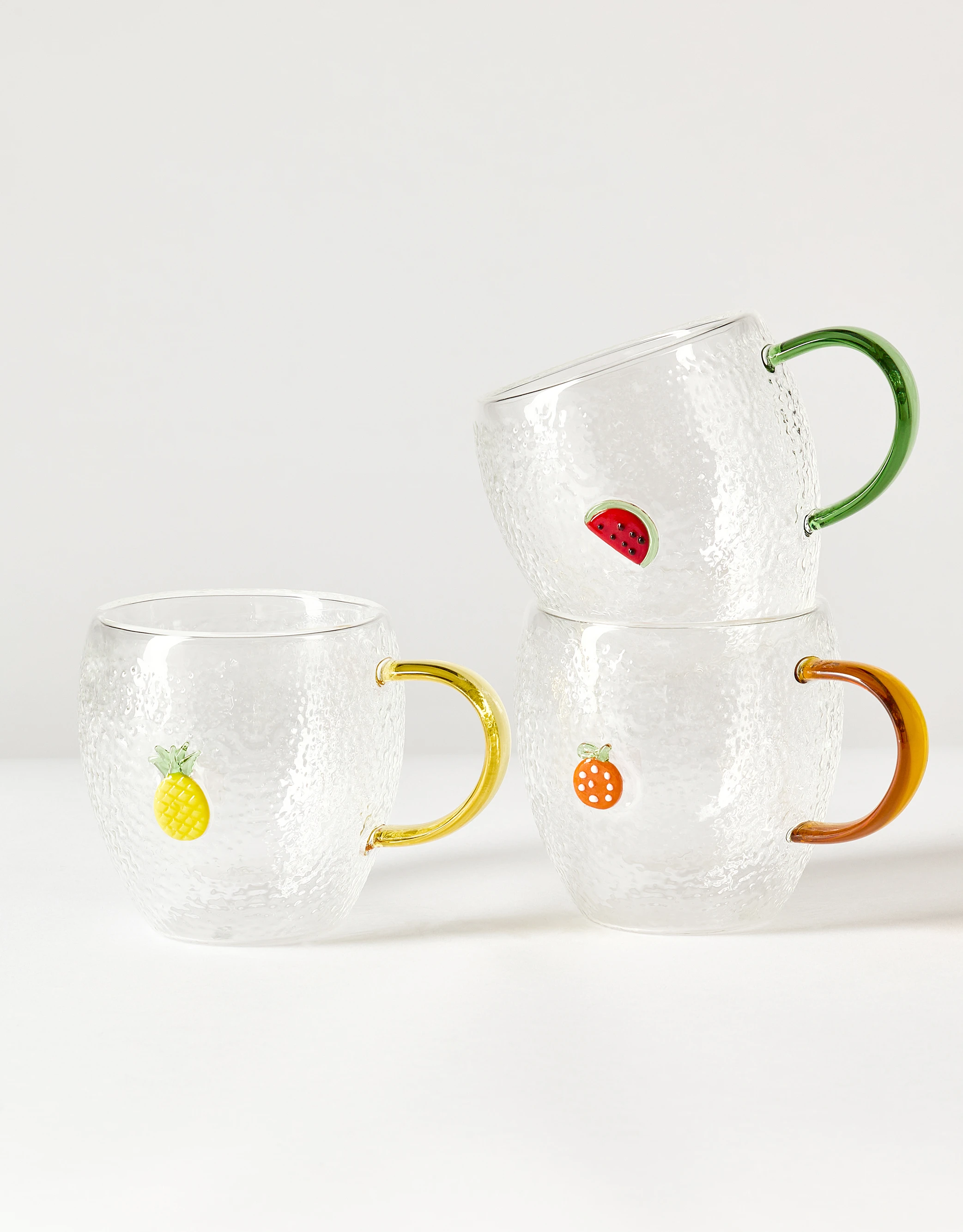 Hammered High Borosilicate Glass Mug