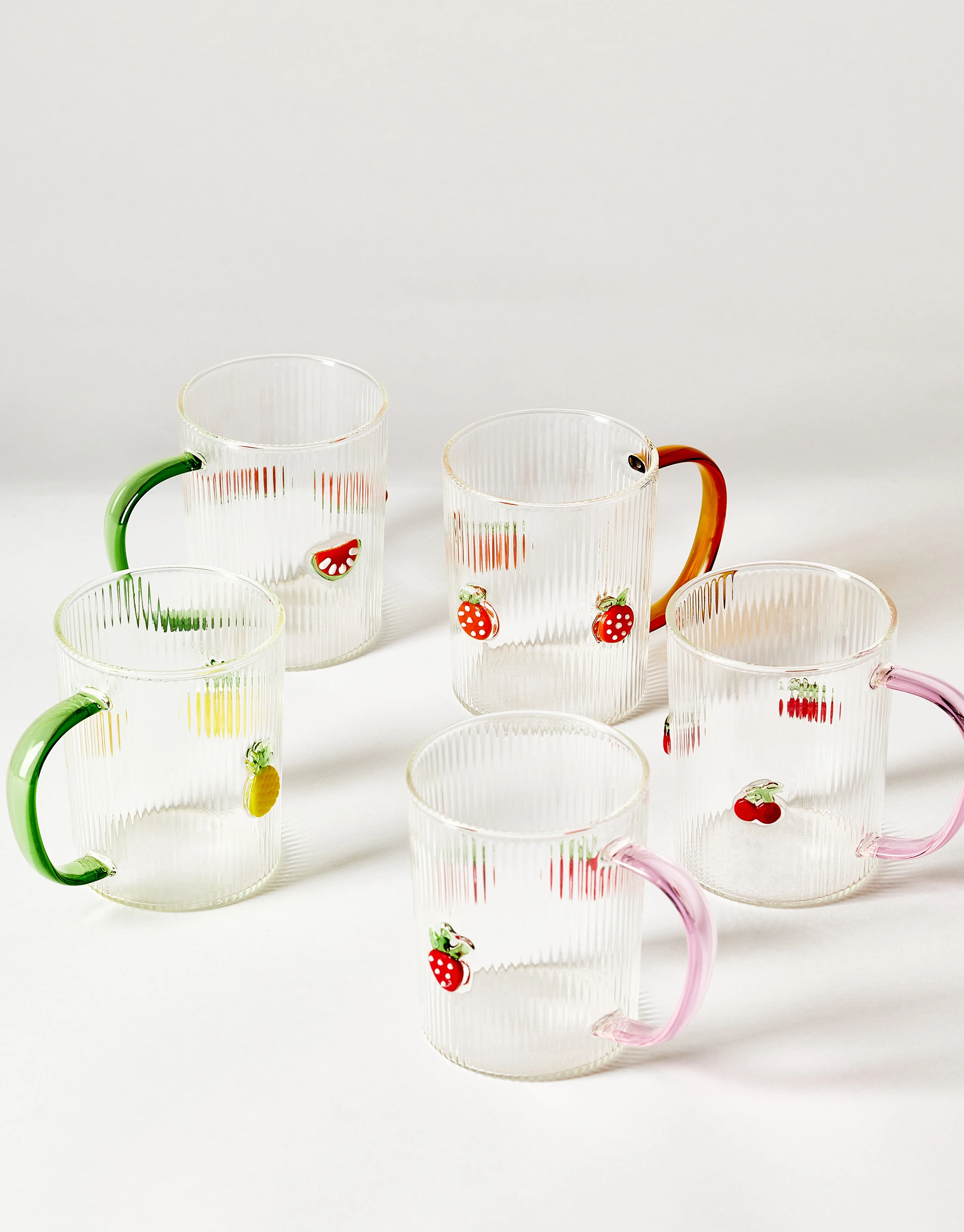 Ribbed High Borosilicate Glass Mug