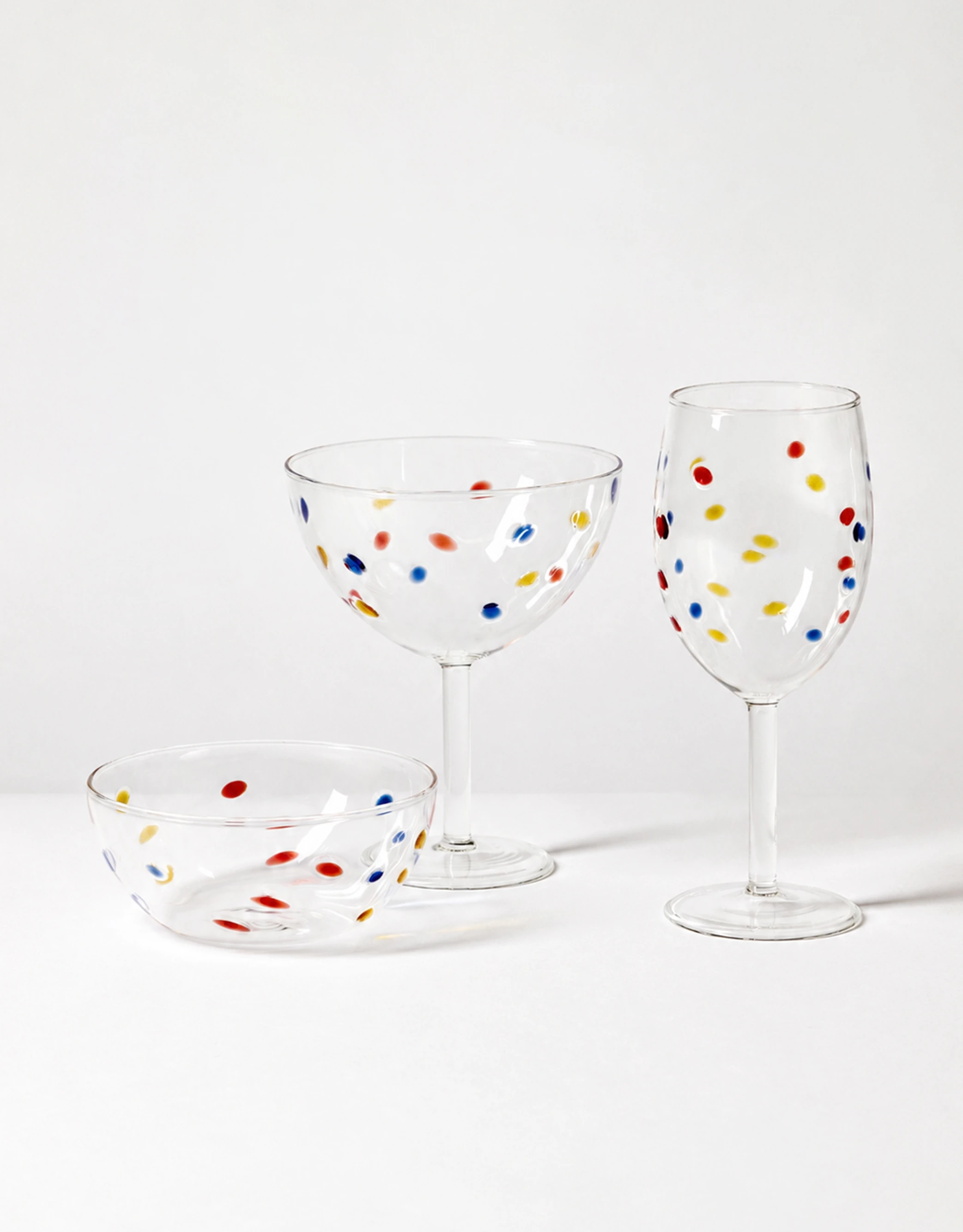 Confetti Glass Drinkware Set