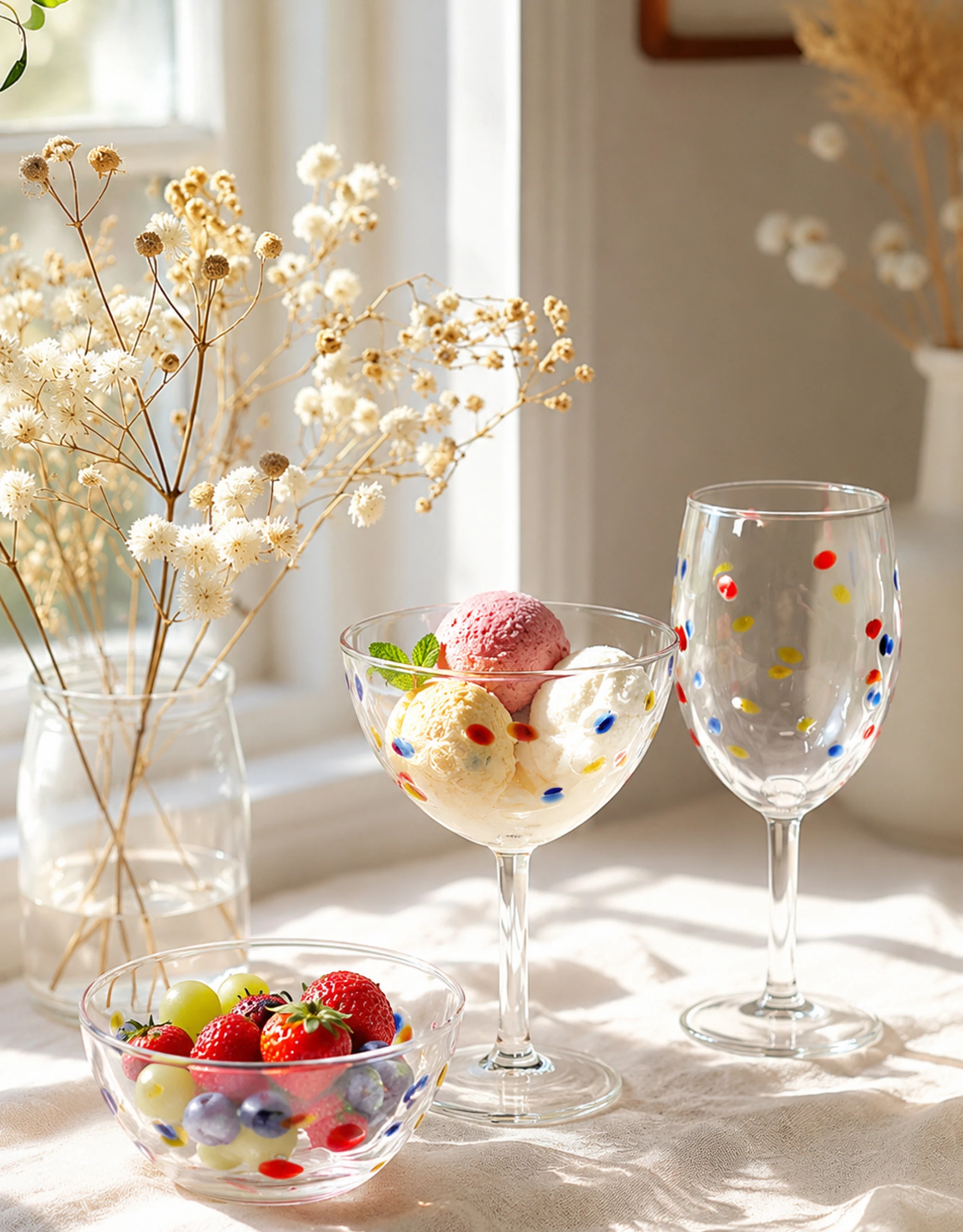 Confetti Glass Drinkware Set