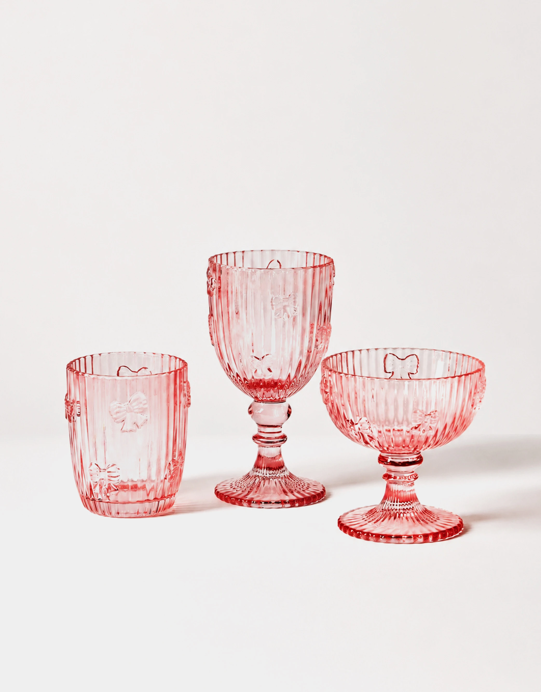 Embossed Glass Drinkware