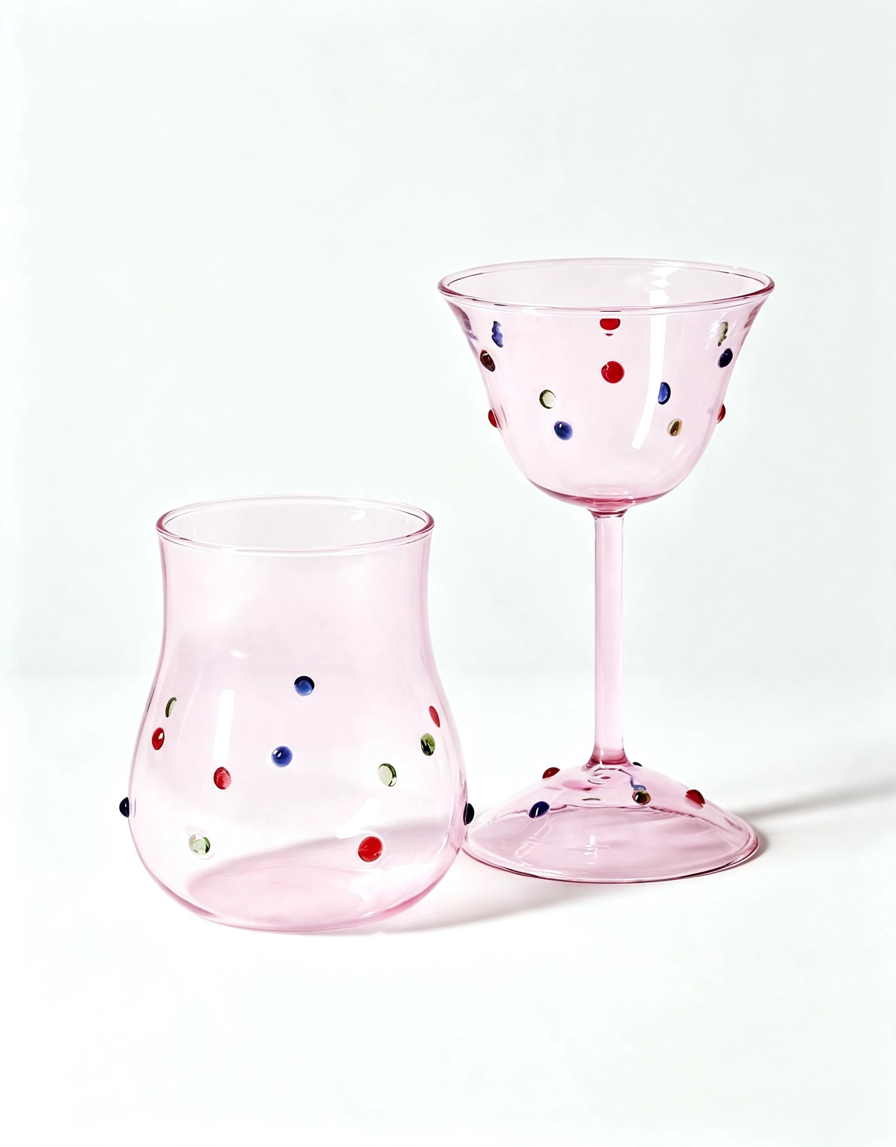 Polka Dot Glass Drinkware Set