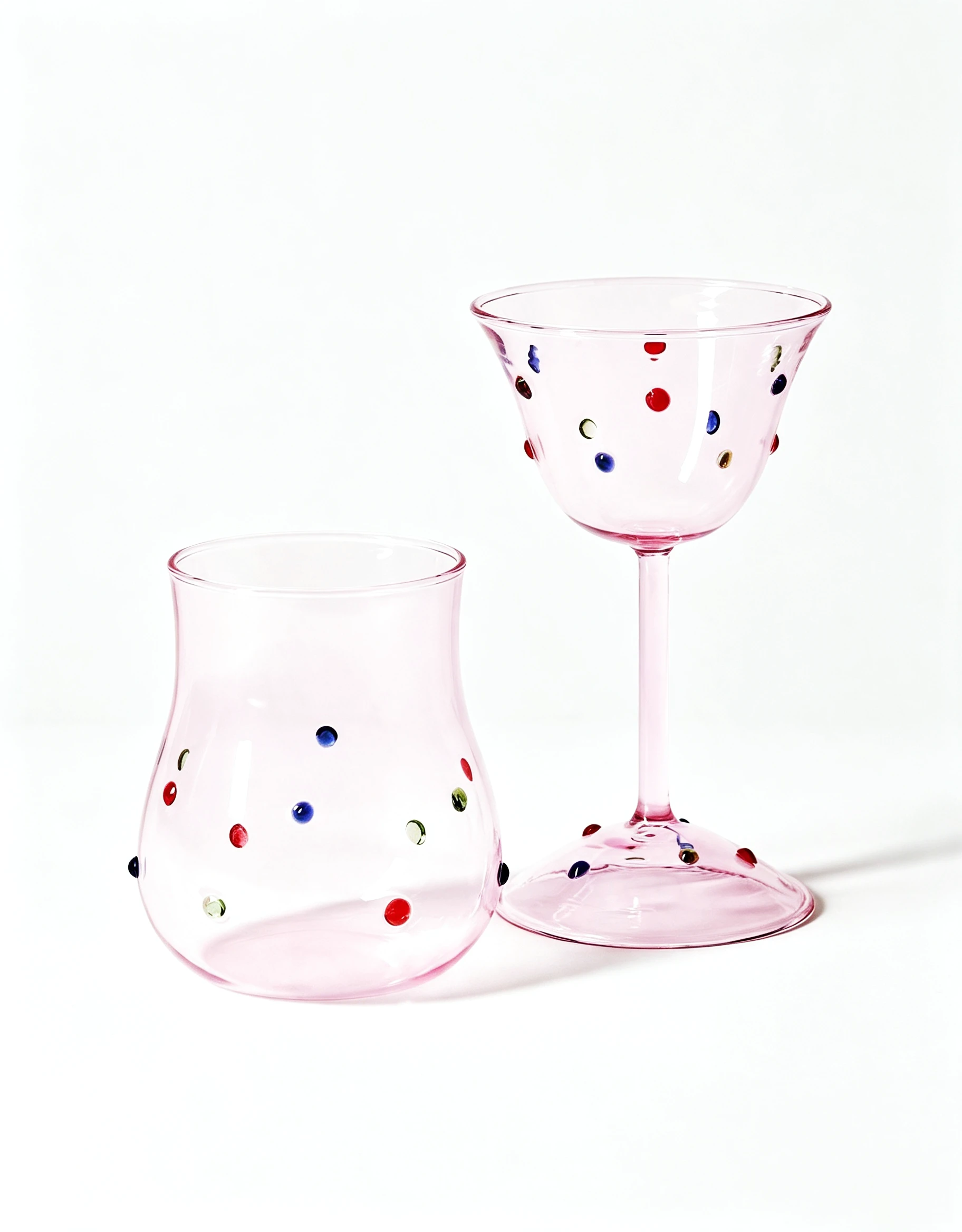 Polka Dot Glass Drinkware Set